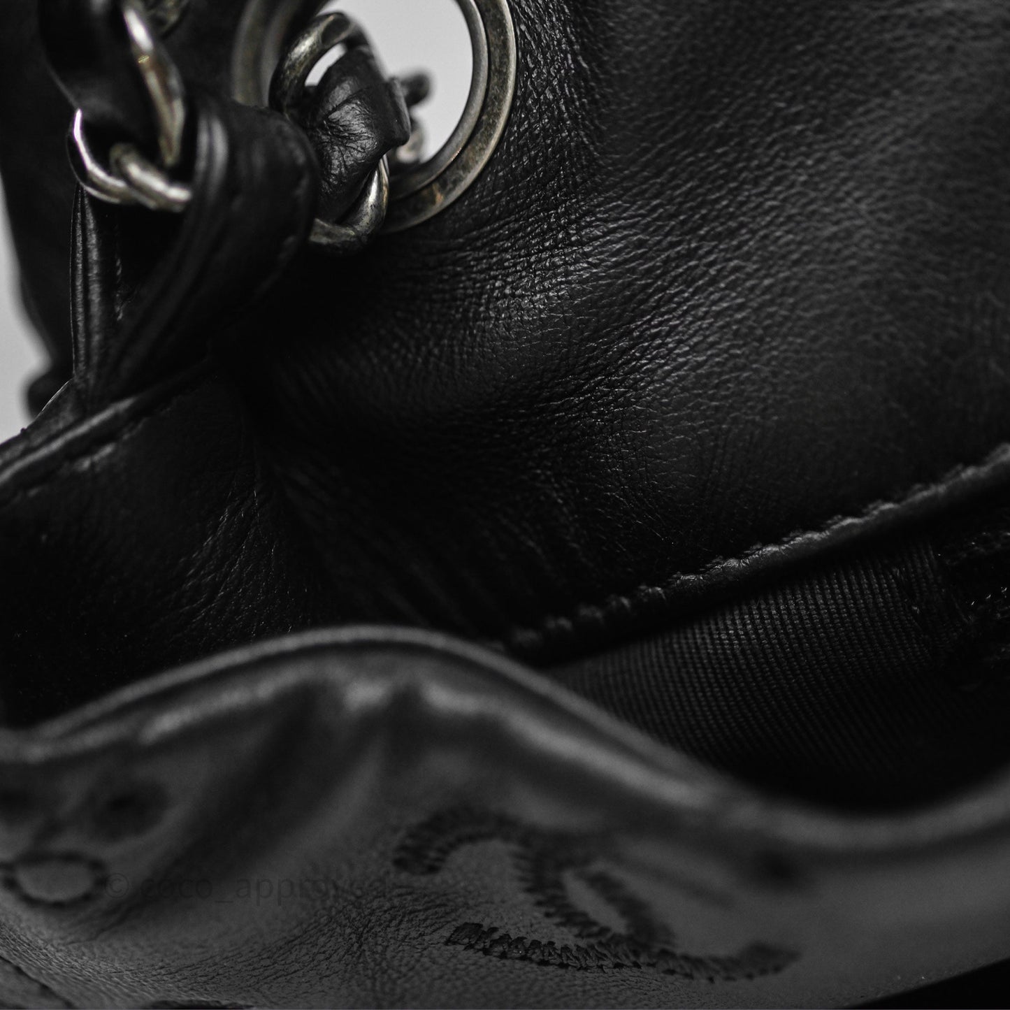 Chanel Embroidered Butterfly Flap Black Lambskin Ruthenium Hardware