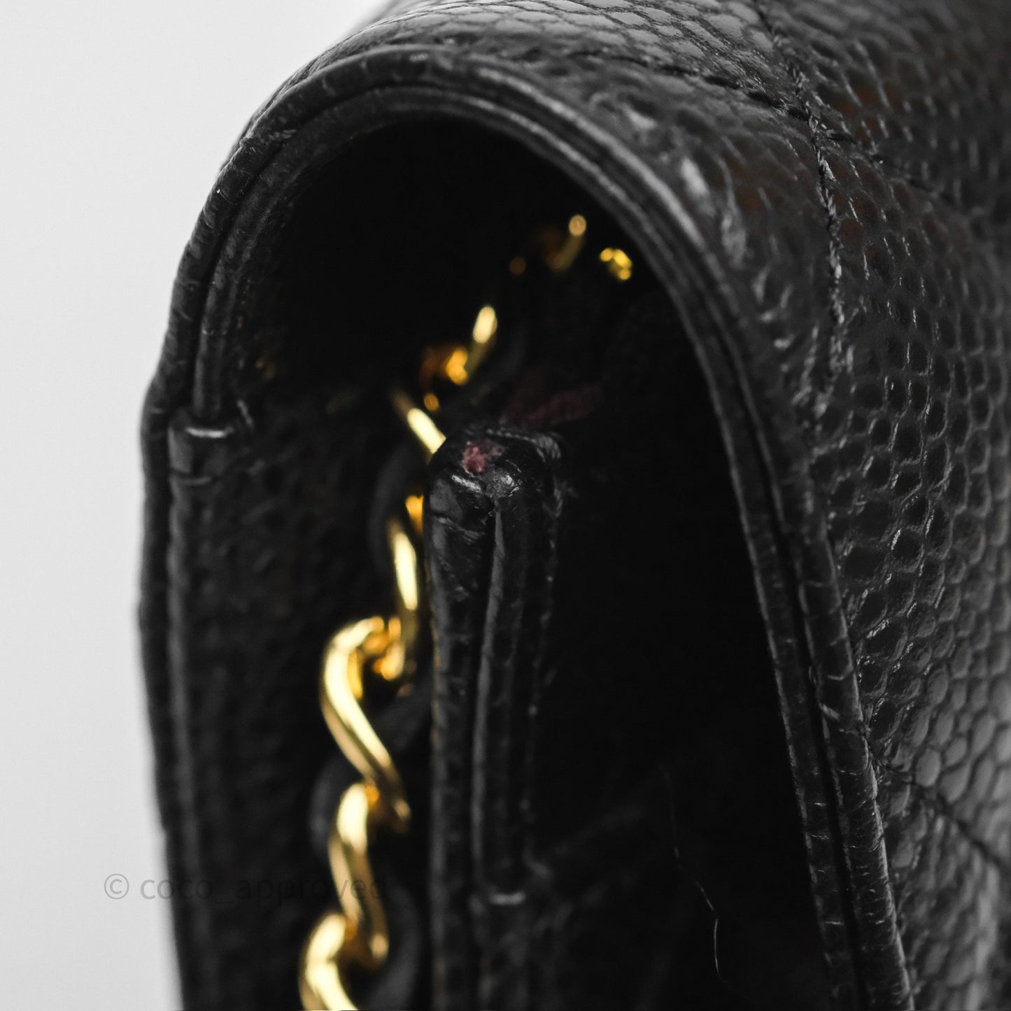 Chanel Classic Wallet On Chain WOC Quilted  Black Caviar Gold Hardware