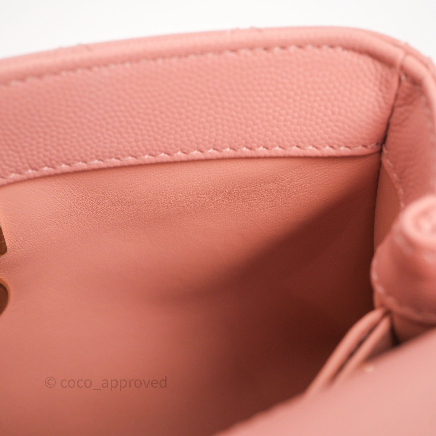 Chanel Small Coco Handle Quilted Pink Caviar Gold Hardware
