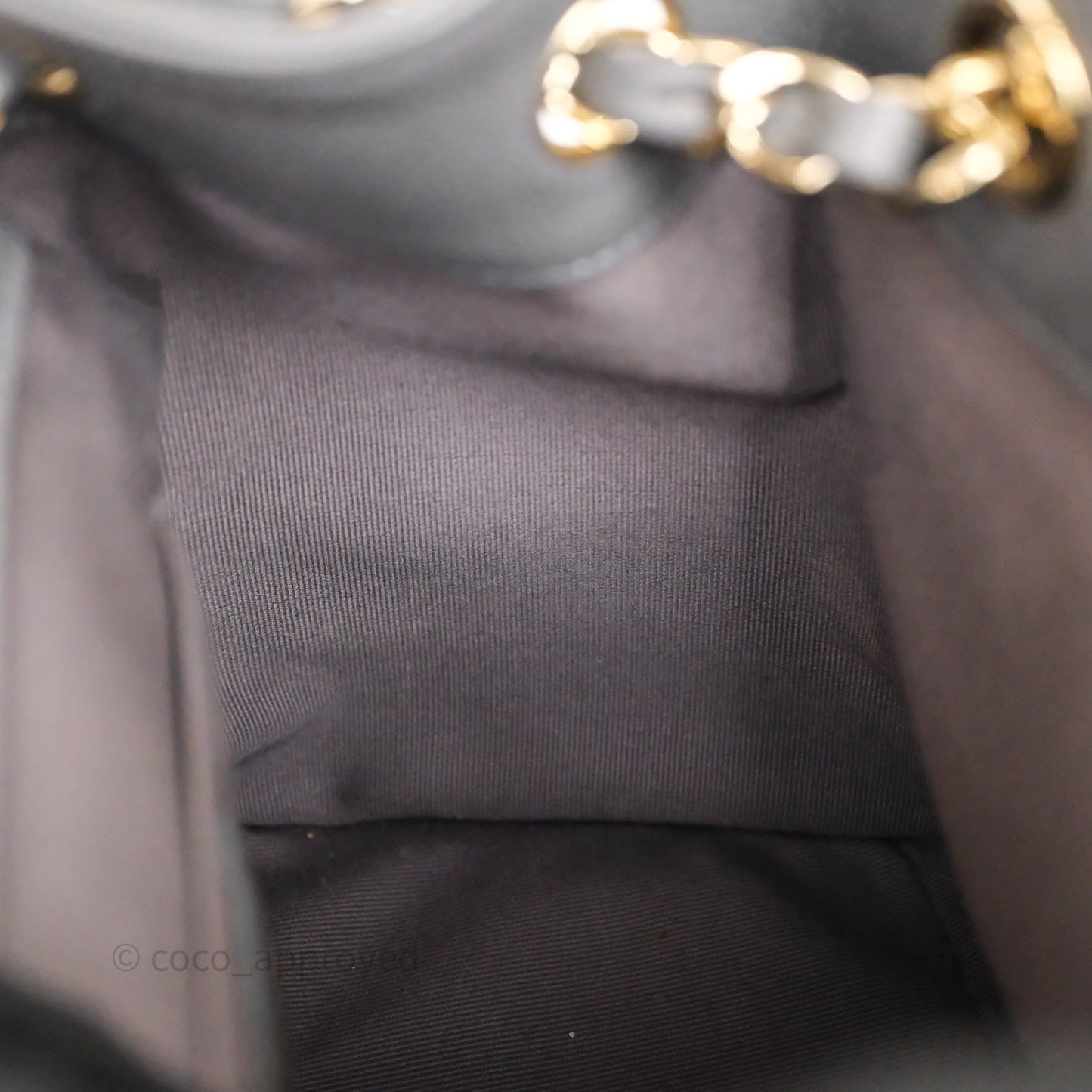 Chanel Small Duma Backpack Dark Grey Caviar Gold Hardware 23K