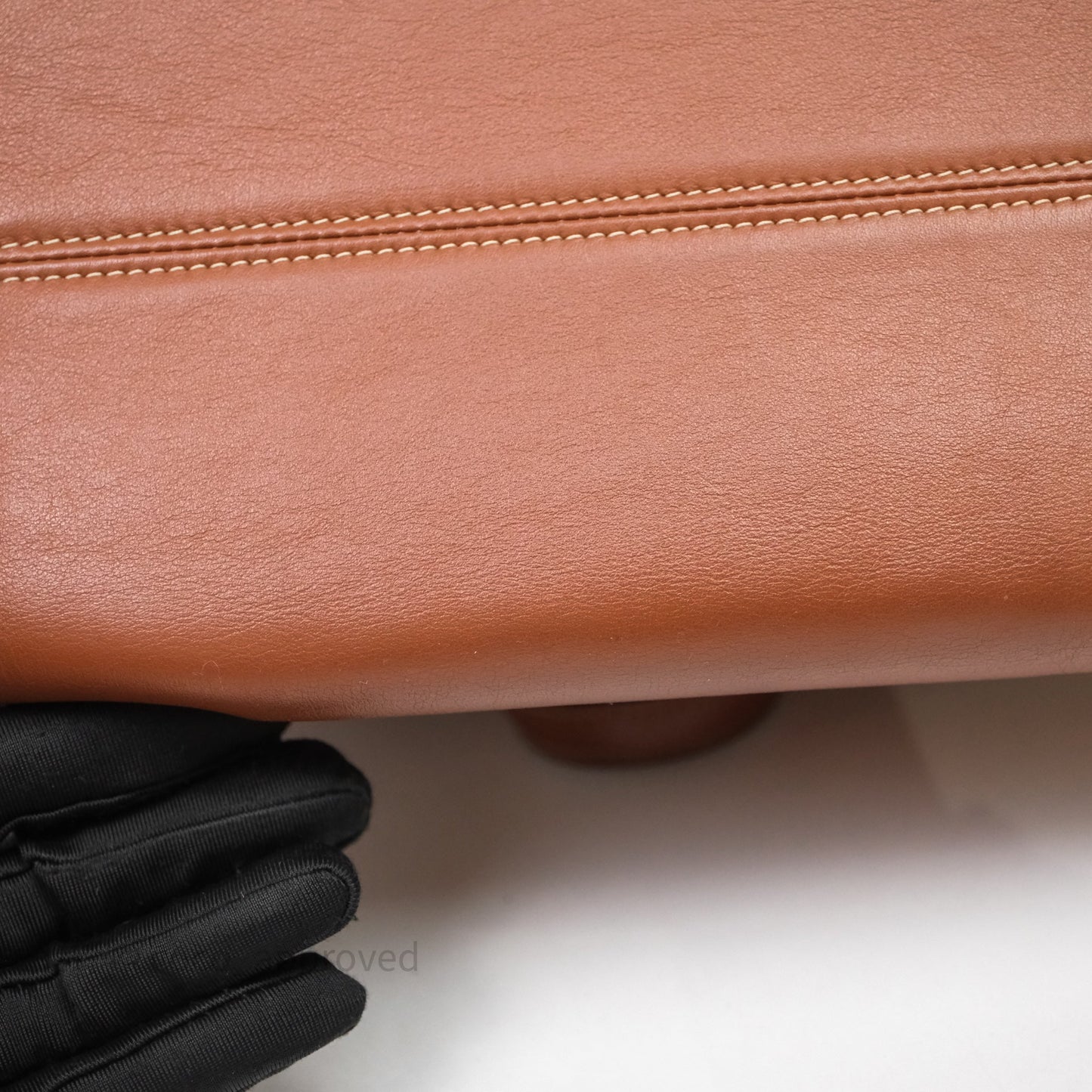 Celine Drawstring Cabas Tote Bag Triomphe in Grained Calfskin Tan