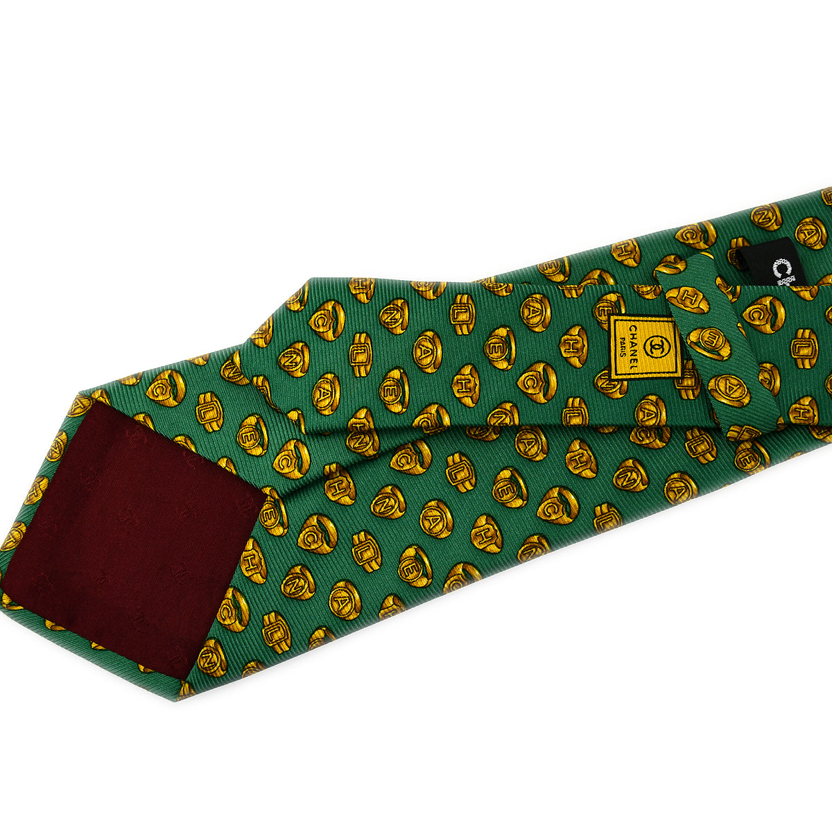 Chanel Necktie Green Small New
