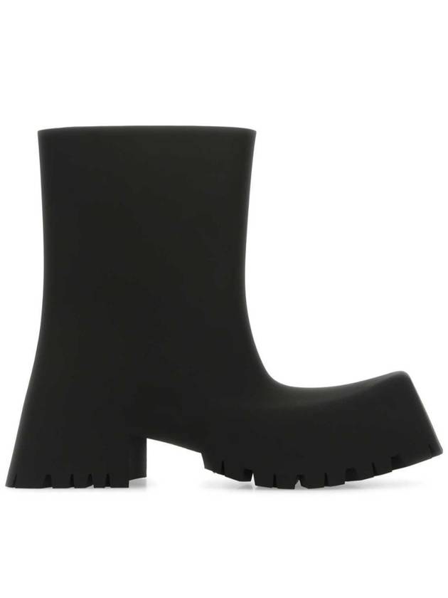 Luxury Balenciaga Rubber Trooper Ankle Boots Black