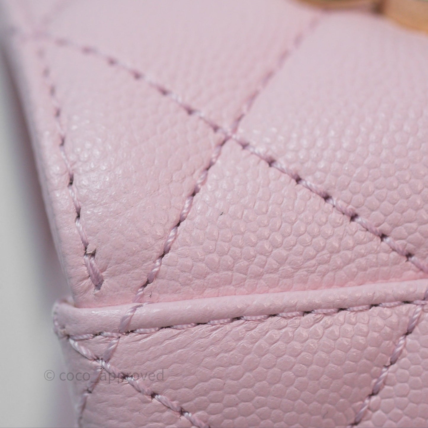 Chanel Small Coco Handle Light Pink Caviar Gold Hardware