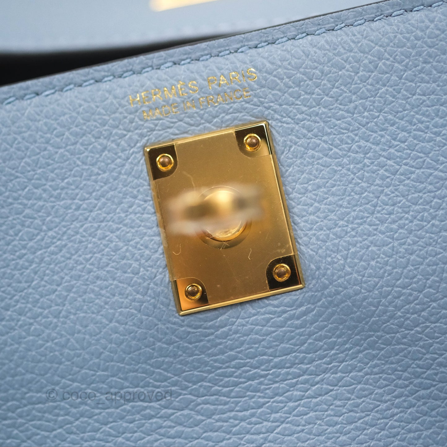 Hermès Kelly Danse II Bag Blue Lin J7 Evercolor Gold Hardware