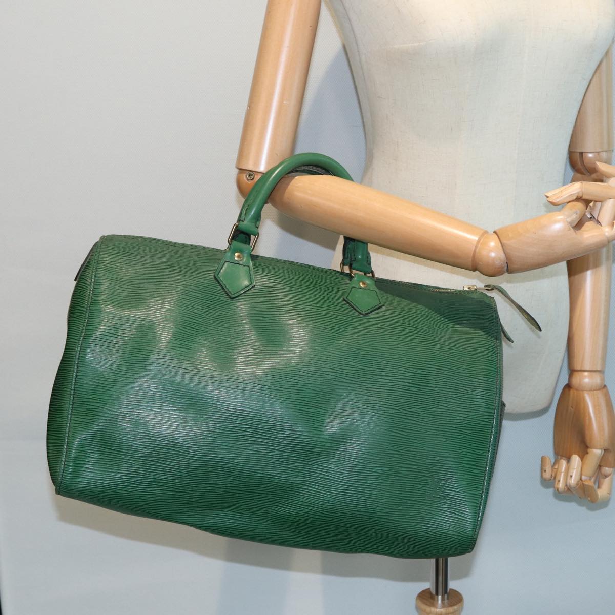 LOUIS VUITTON Epi Speedy 35 Hand Bag Borneo Green M42994 LV 83023