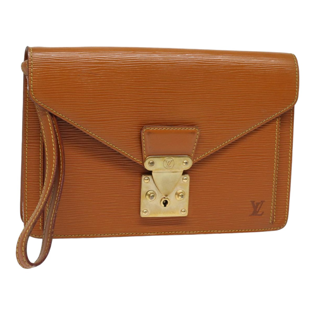 LOUIS VUITTON Epi Serie Dragonne Hand Bag Kenya Brown M52618 LV 83028