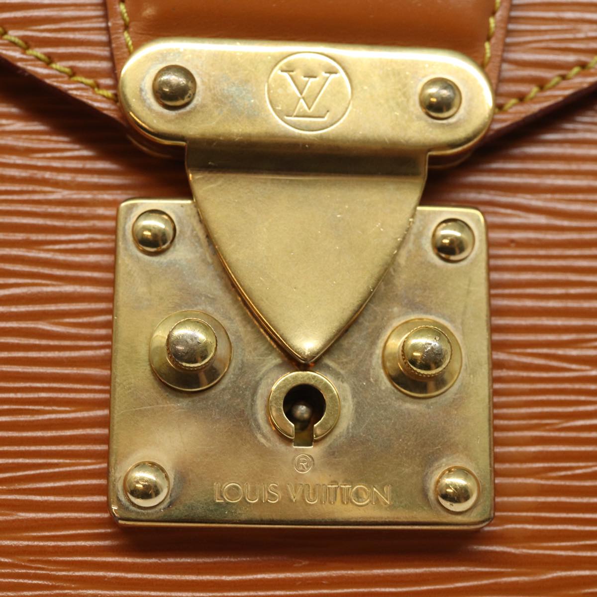 LOUIS VUITTON Epi Serie Dragonne Hand Bag Kenya Brown M52618 LV 83028