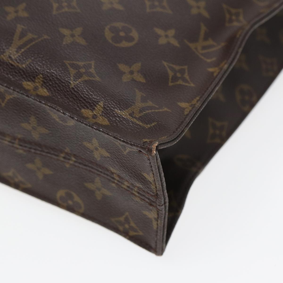 LOUIS VUITTON Monogram Sac Plat Hand Bag M51140 LV 83048