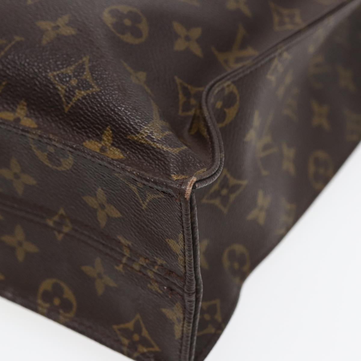 LOUIS VUITTON Monogram Sac Plat Hand Bag M51140 LV 83048