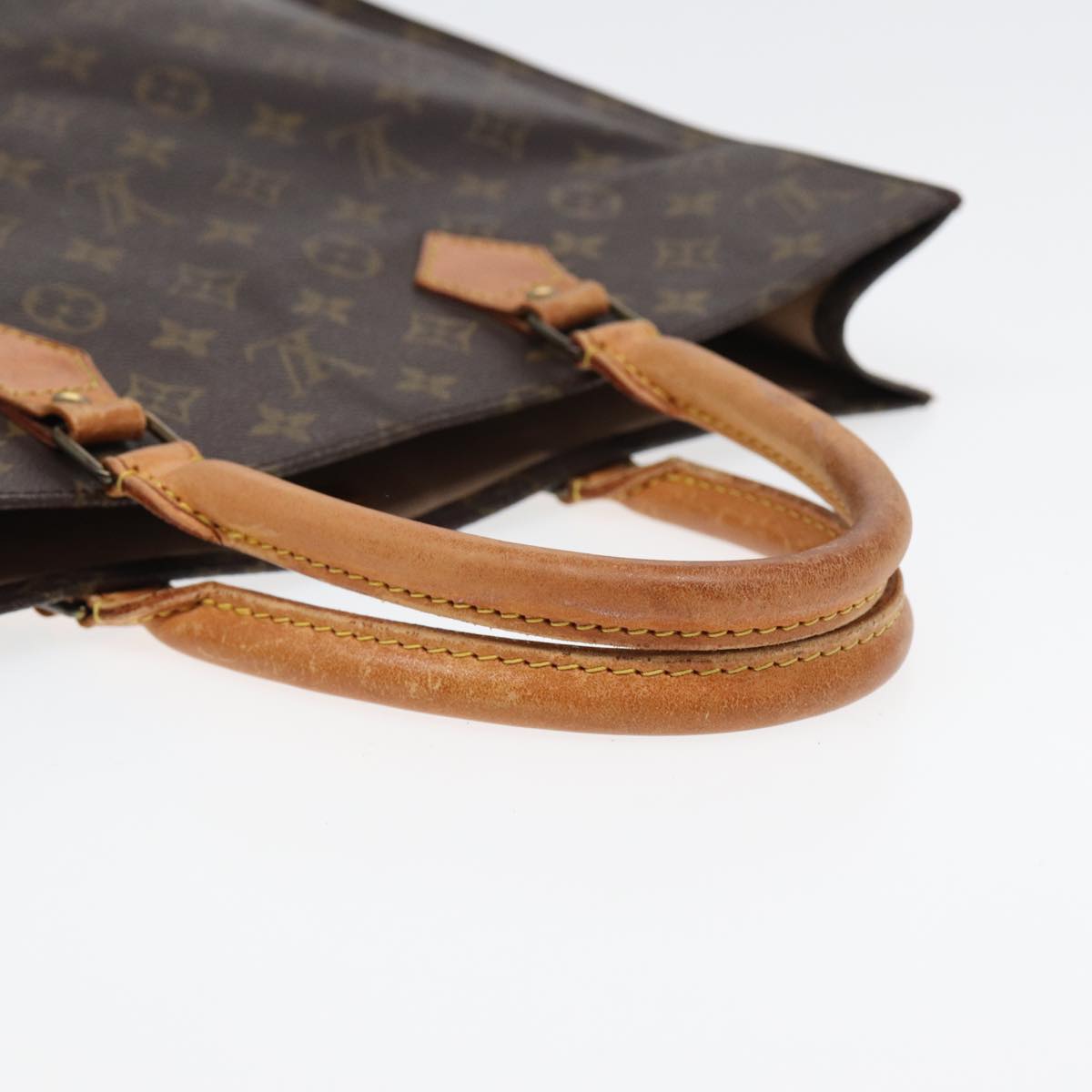 LOUIS VUITTON Monogram Sac Plat Hand Bag M51140 LV 83048
