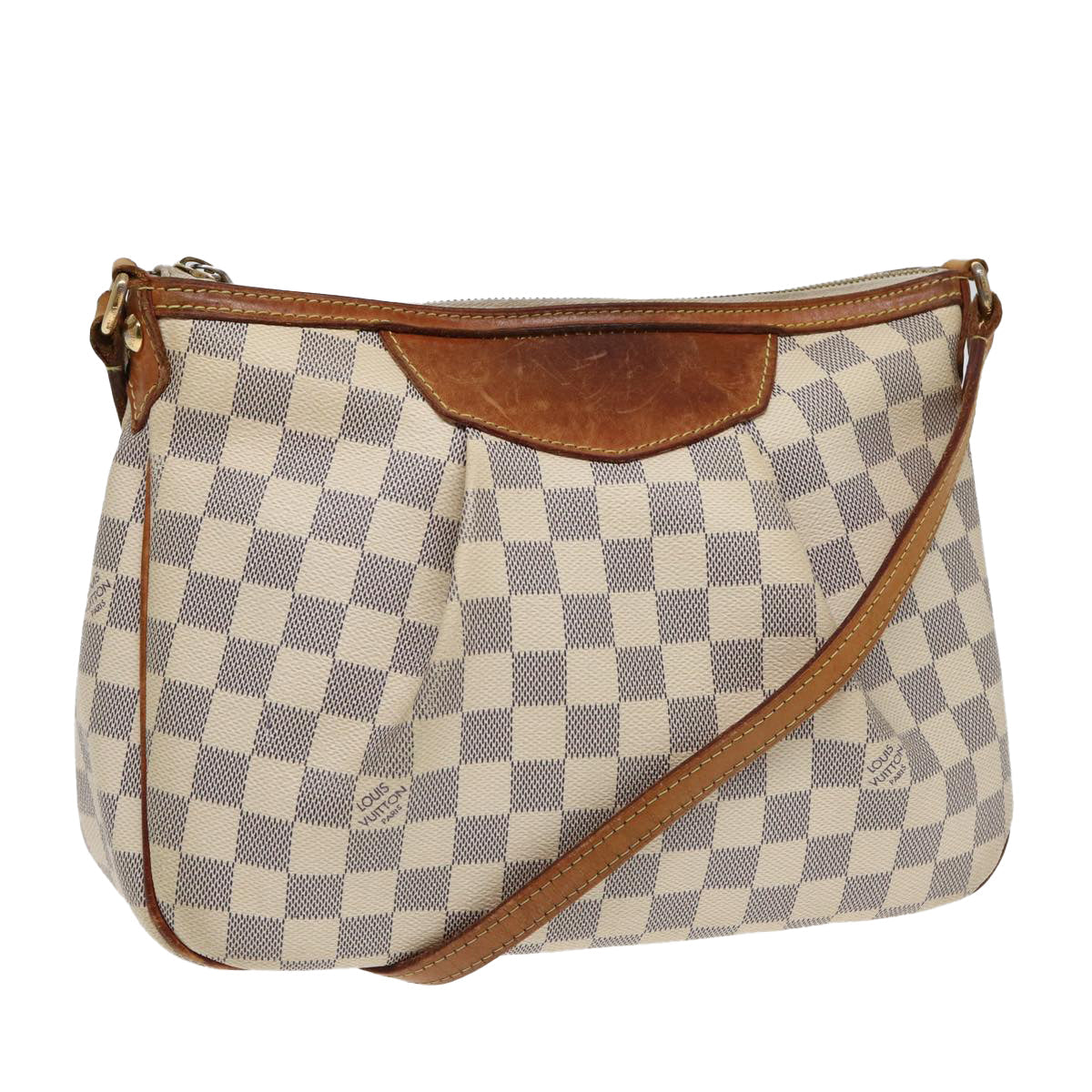 LOUIS VUITTON Damier Azur Siracusa PM Shoulder Bag N41113 LV 83065