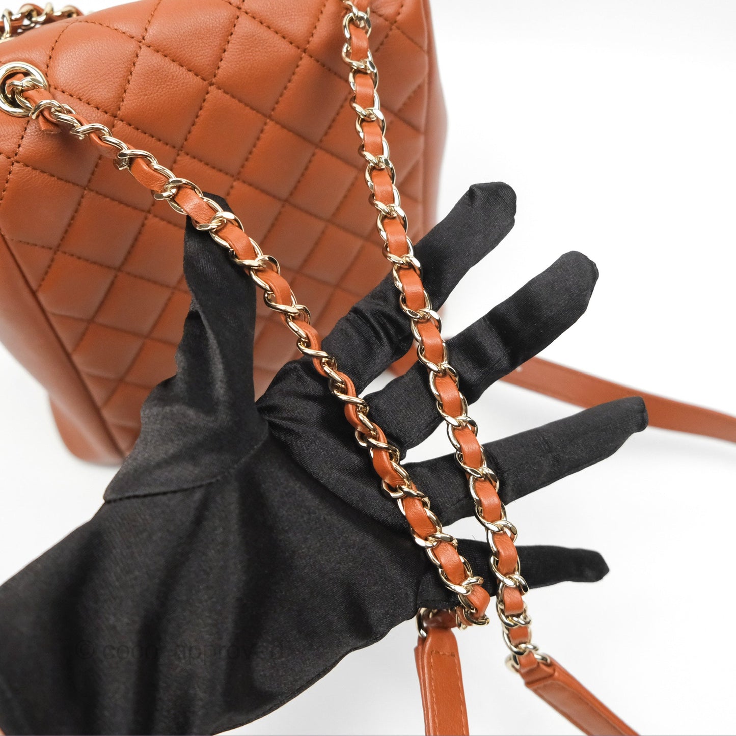 Chanel Medium Duma Backpack Tan Brown Calfskin Gold Hardware