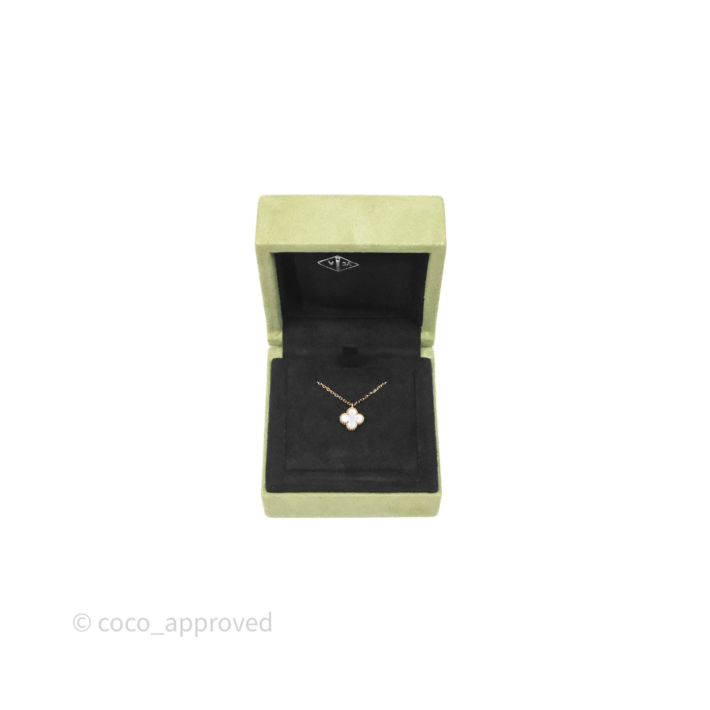 Van Cleef & Arpels Sweet Alhambra Pendant Necklace White Mother-of-pearl Yellow Gold