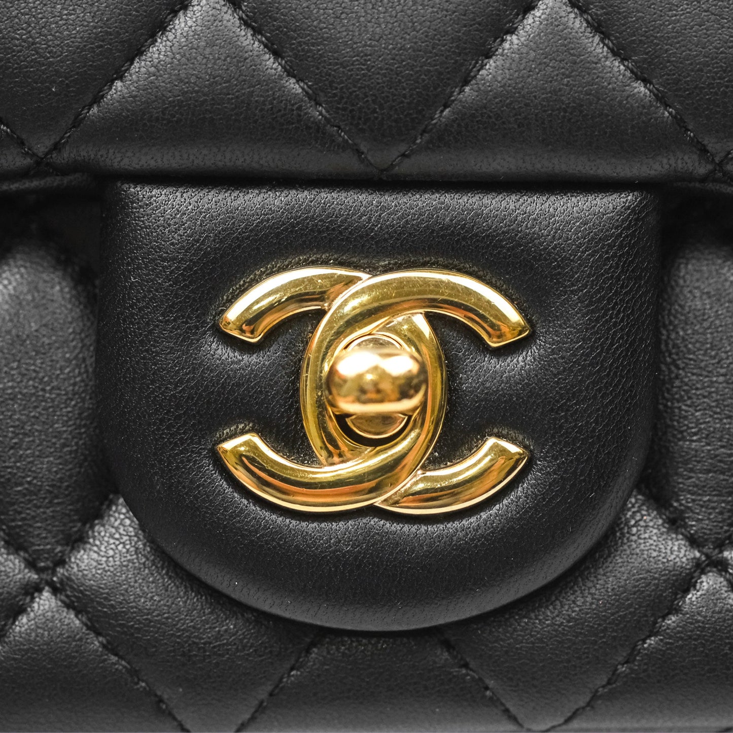 Chanel Ball Crush Mini Rectangular Black Lambskin Gold Hardware 23C