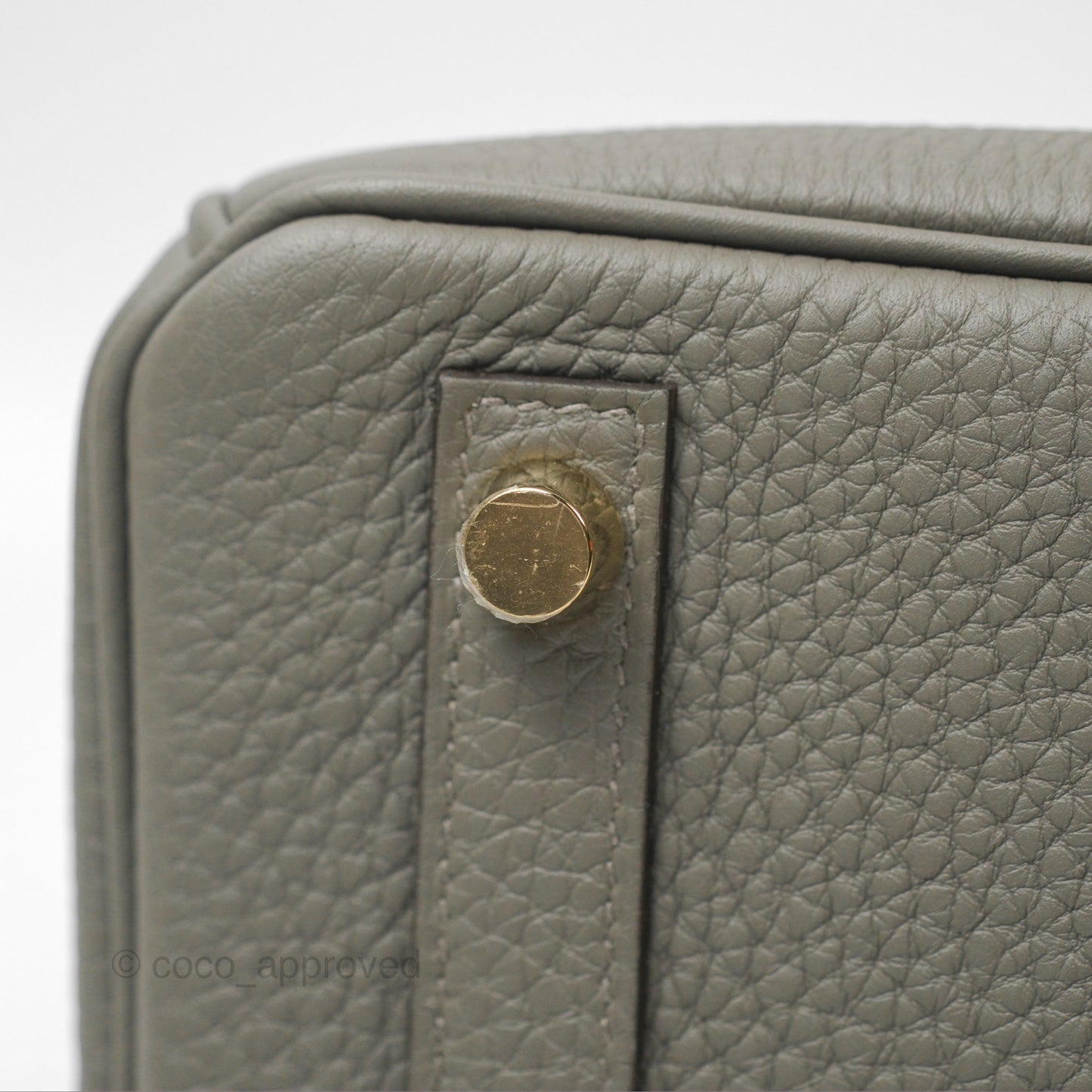 Hermes Birkin 25 Retourne Gris Meyer 0L Togo Gold Hardware