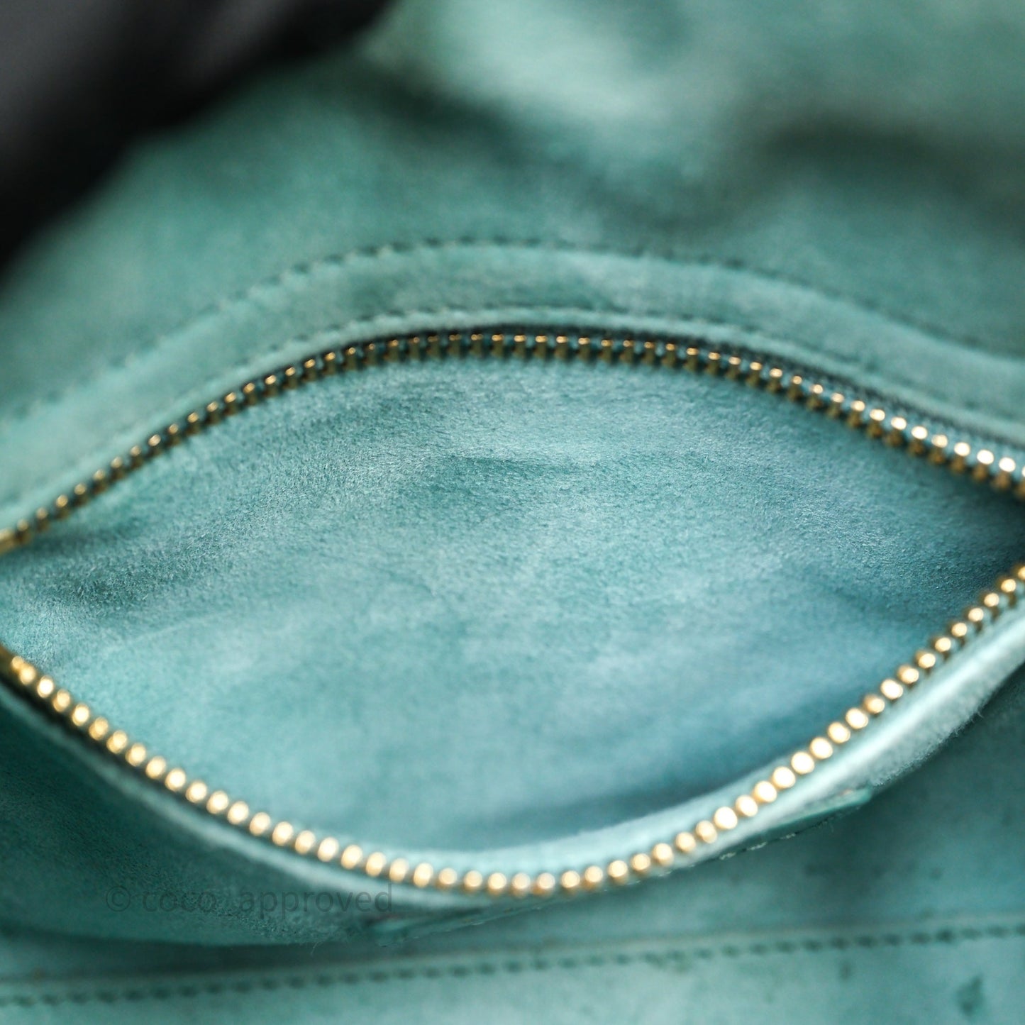 Christian Dior Mini Lady Dior Cannage Green Lambskin Gold Hardware