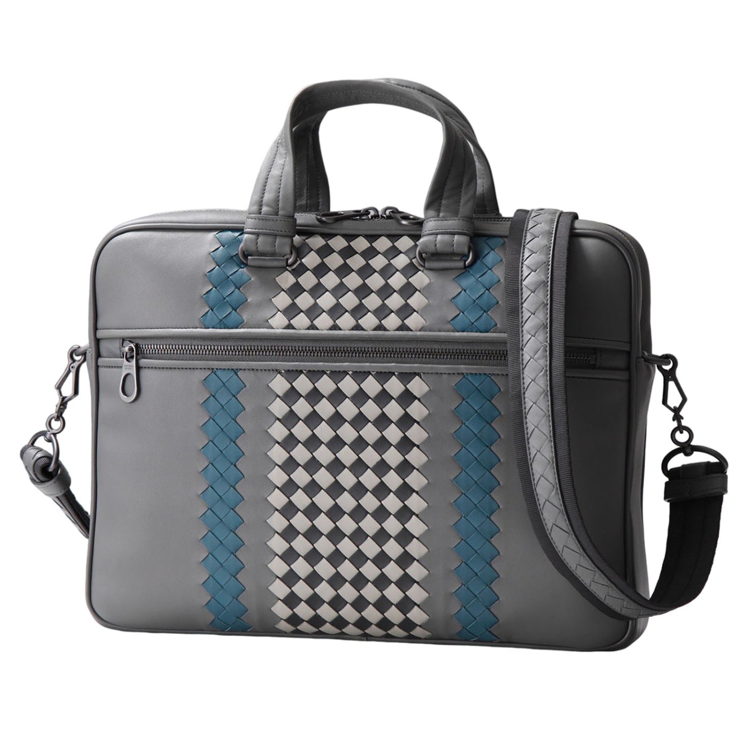 Luxury Bottega Veneta Briefcase Men's Intrecciato Leather Business Bag