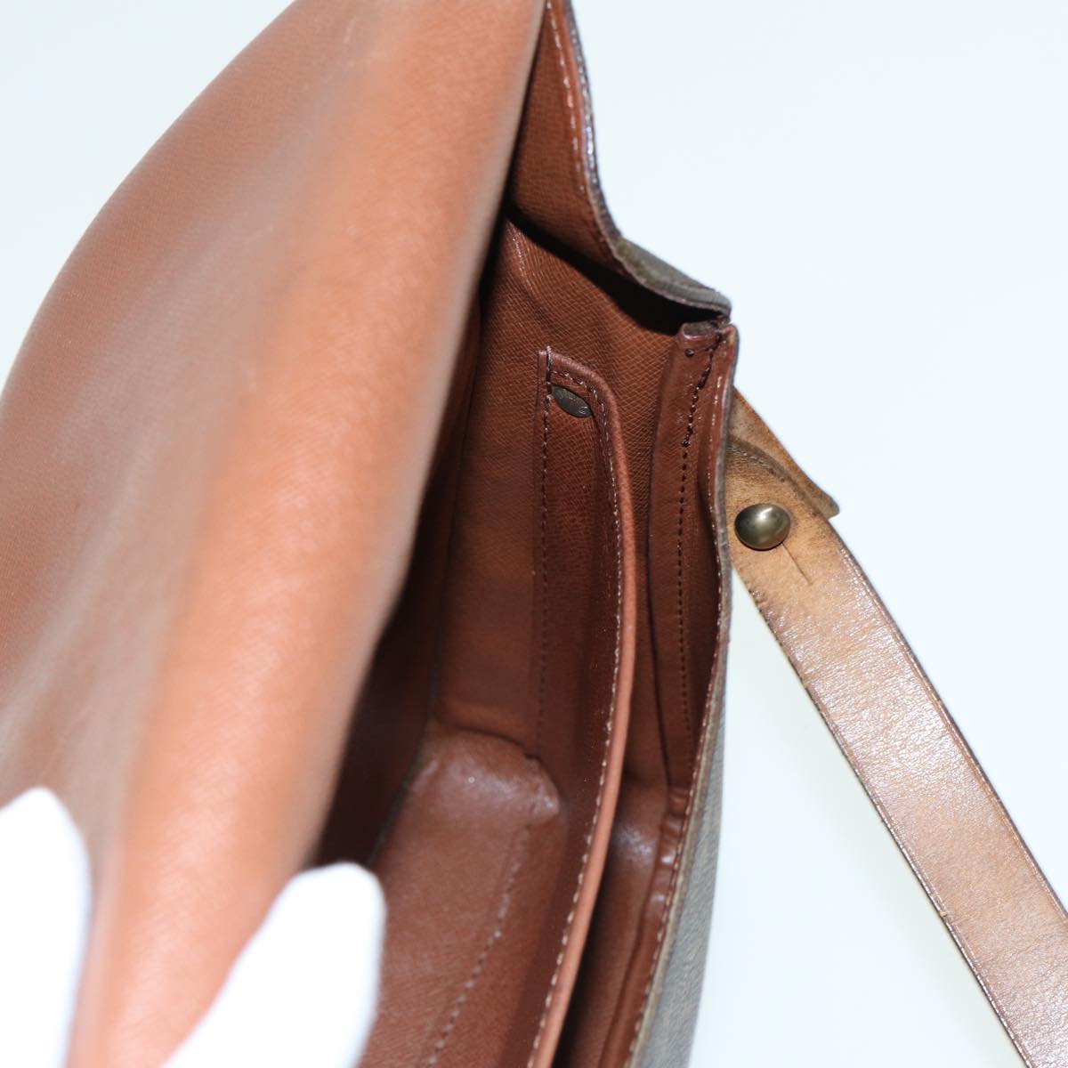 LOUIS VUITTON Monogram Cartouchiere MM Shoulder Bag M51253 LV 83116