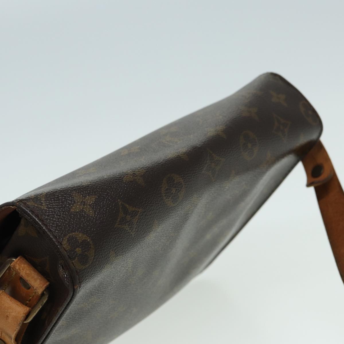 LOUIS VUITTON Monogram Cartouchiere MM Shoulder Bag M51253 LV 83116