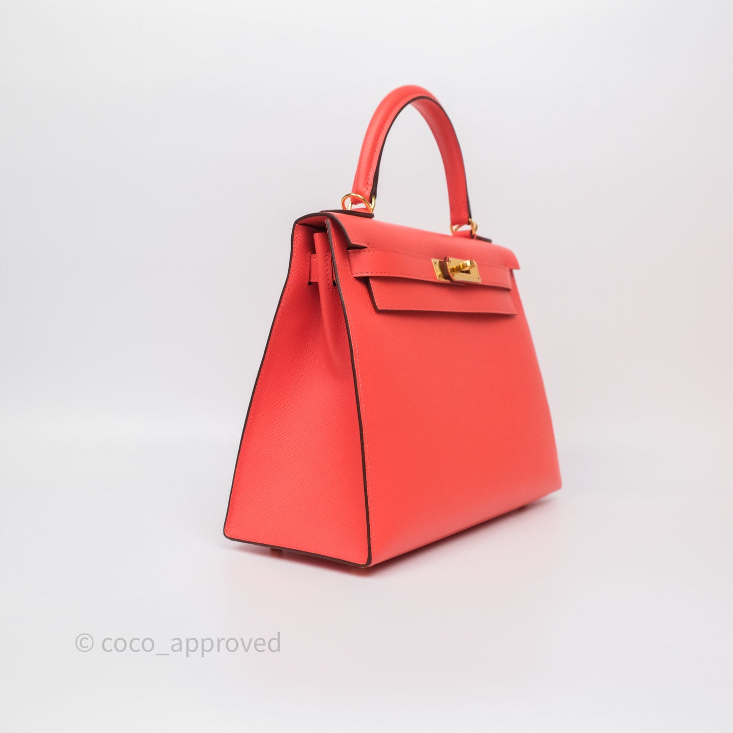 Hermès Sellier Kelly 28 Rose Jaipur Epsom Gold Hardware