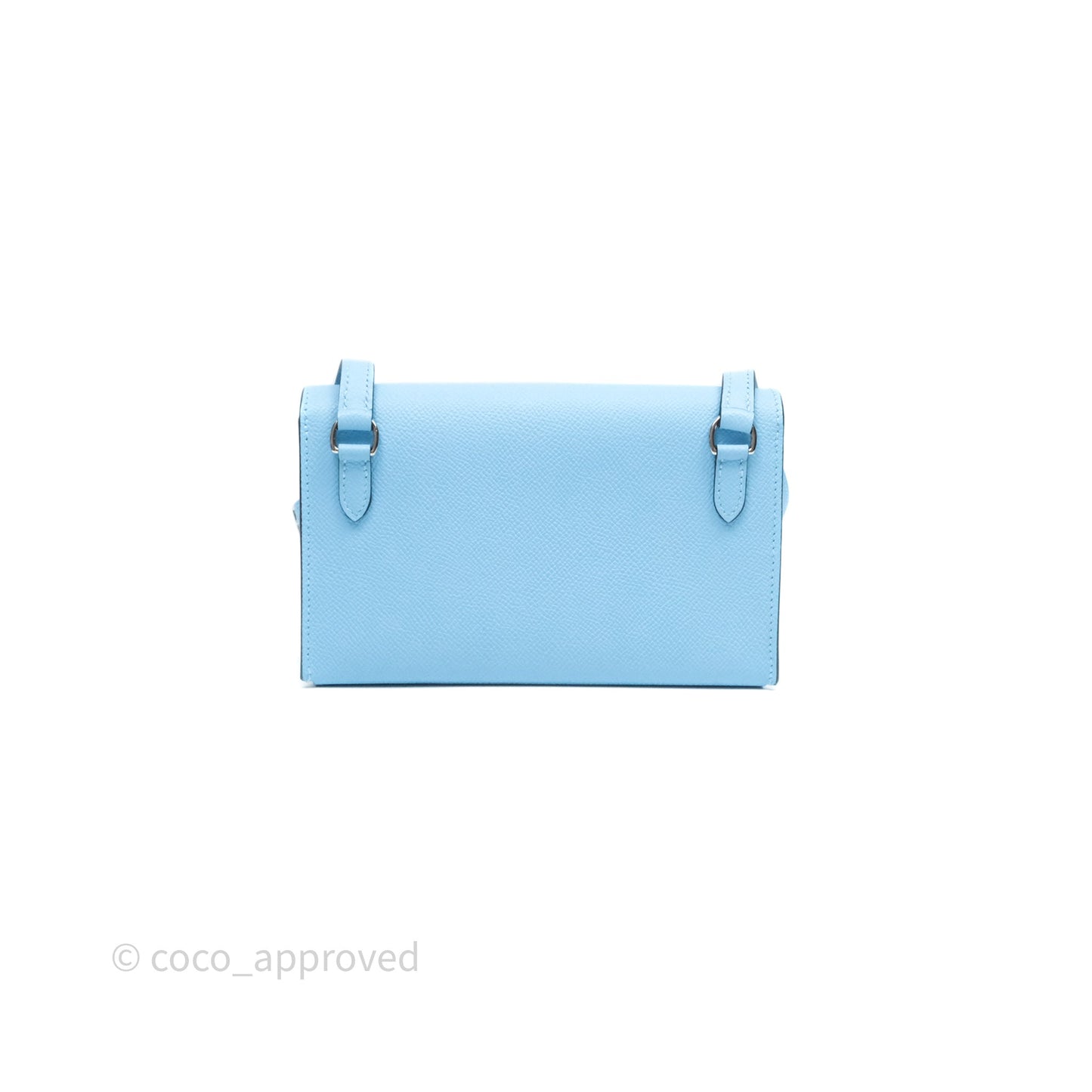 Hermès Hermesnap Wallet Epsom Celeste 7N Palladium Hardware