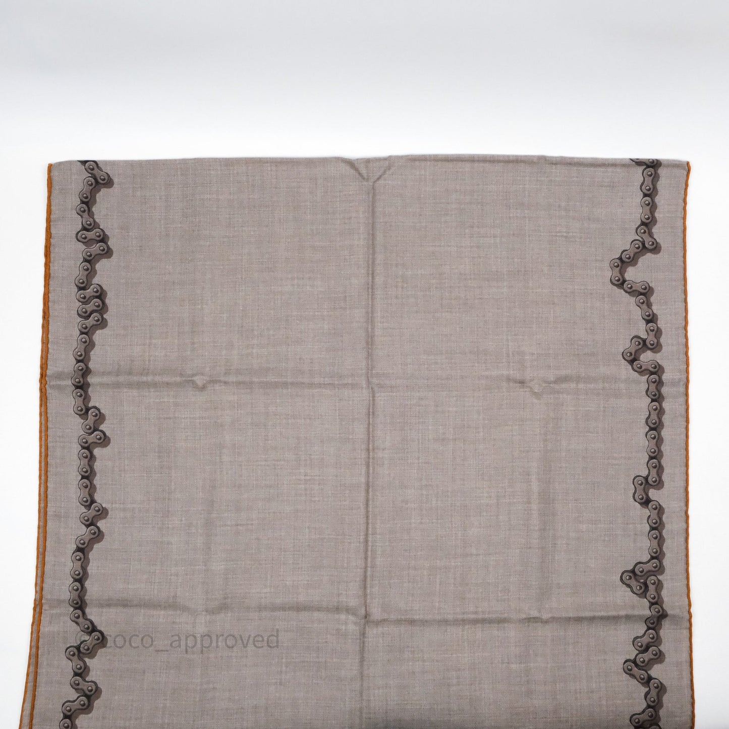 Hermès Cheval Dechaine Rectangle Scarf Etoupe/ Taupe