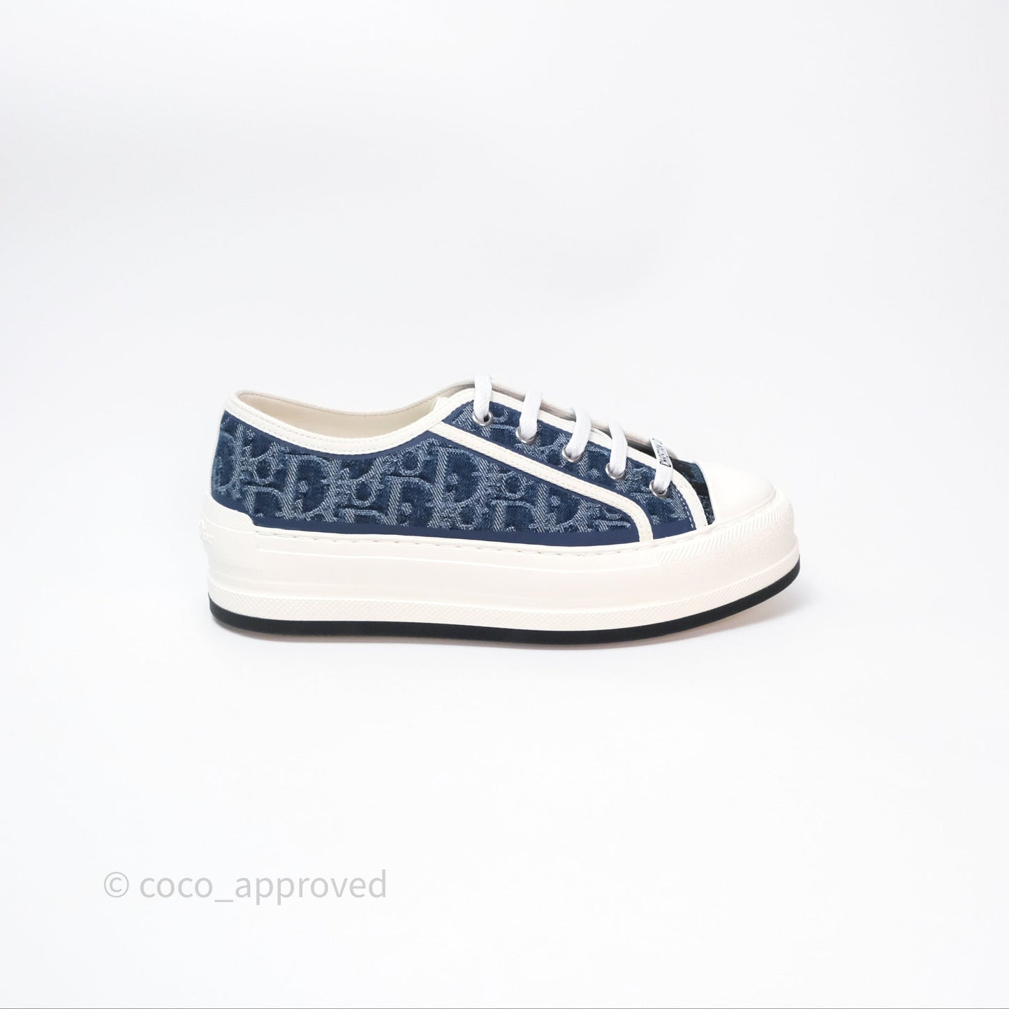 Christian Dior Walk'n'Dior Platform Sneaker Blue Denim Size 37.5
