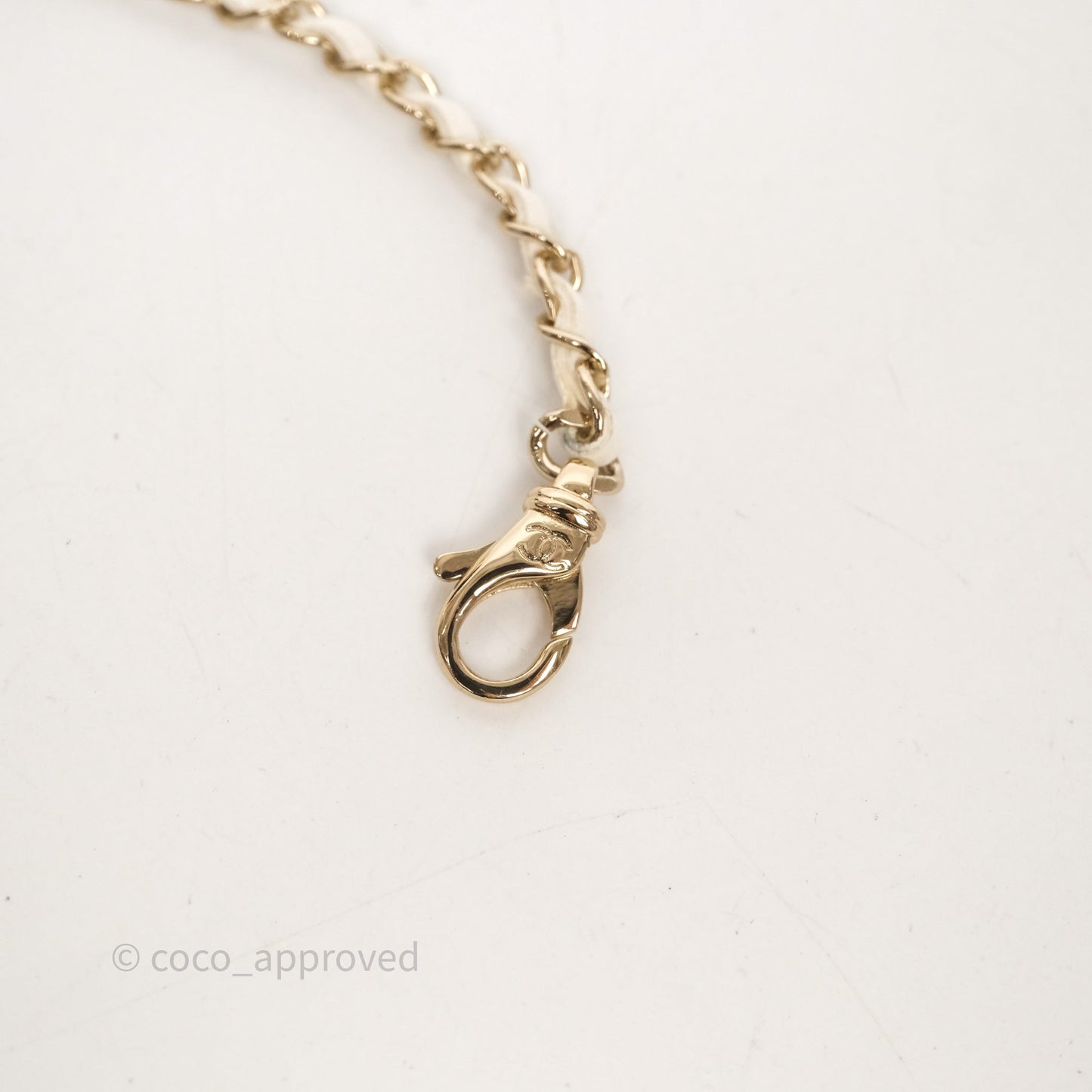 Chanel Mini Ball Bag Charm White Lambskin Gold Hardware
