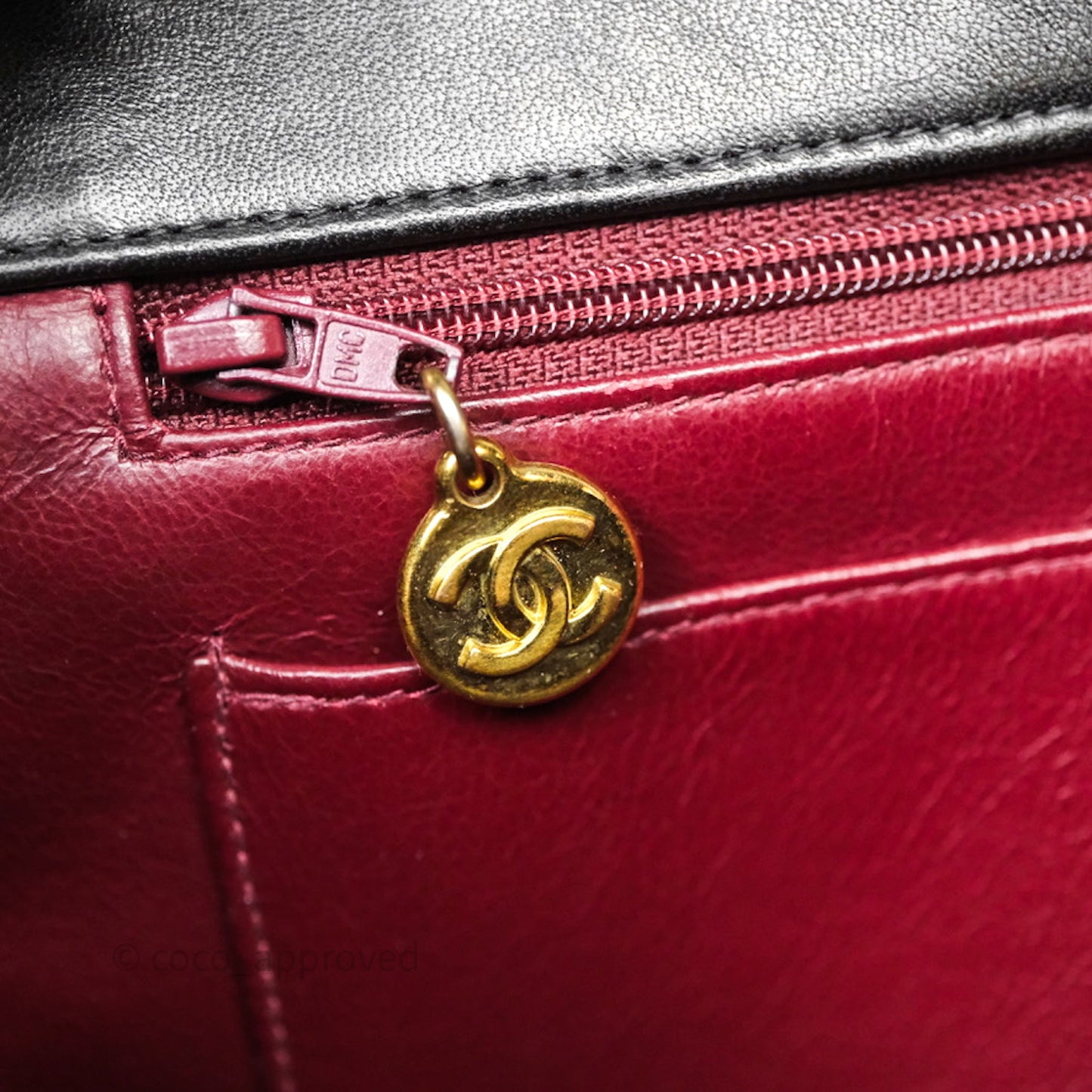 Chanel Vintage Medium Classic Diana Flap Bag Black Lambskin 24K Gold Hardware