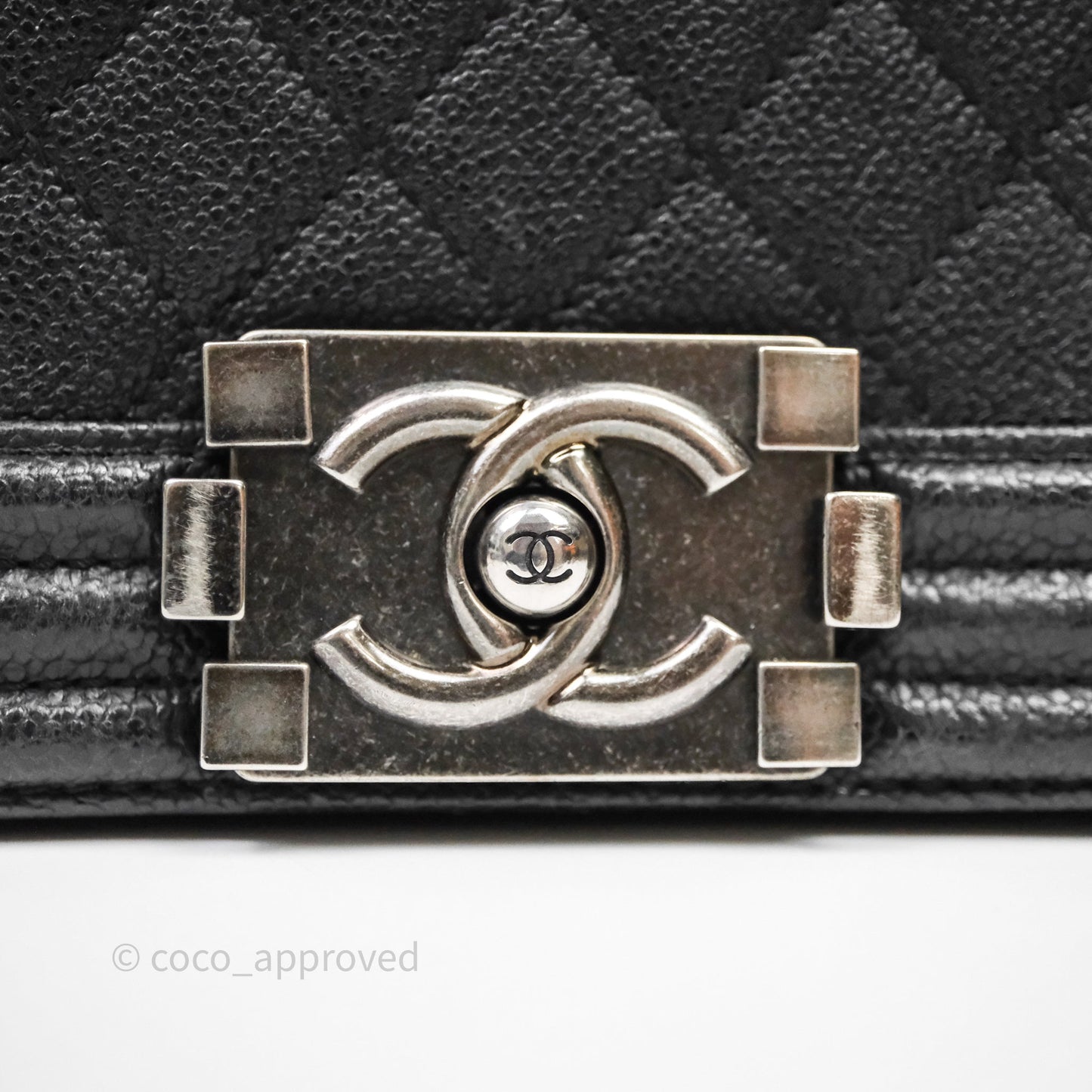 Chanel Quilted New Medium Boy Black Caviar Ruthenium Hardware