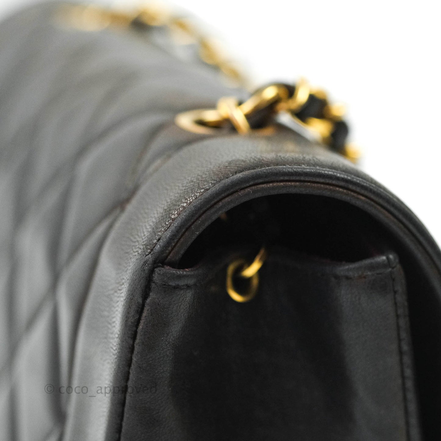Chanel Black Quilted Lambskin Small Vintage Classic Diana Flap Bag