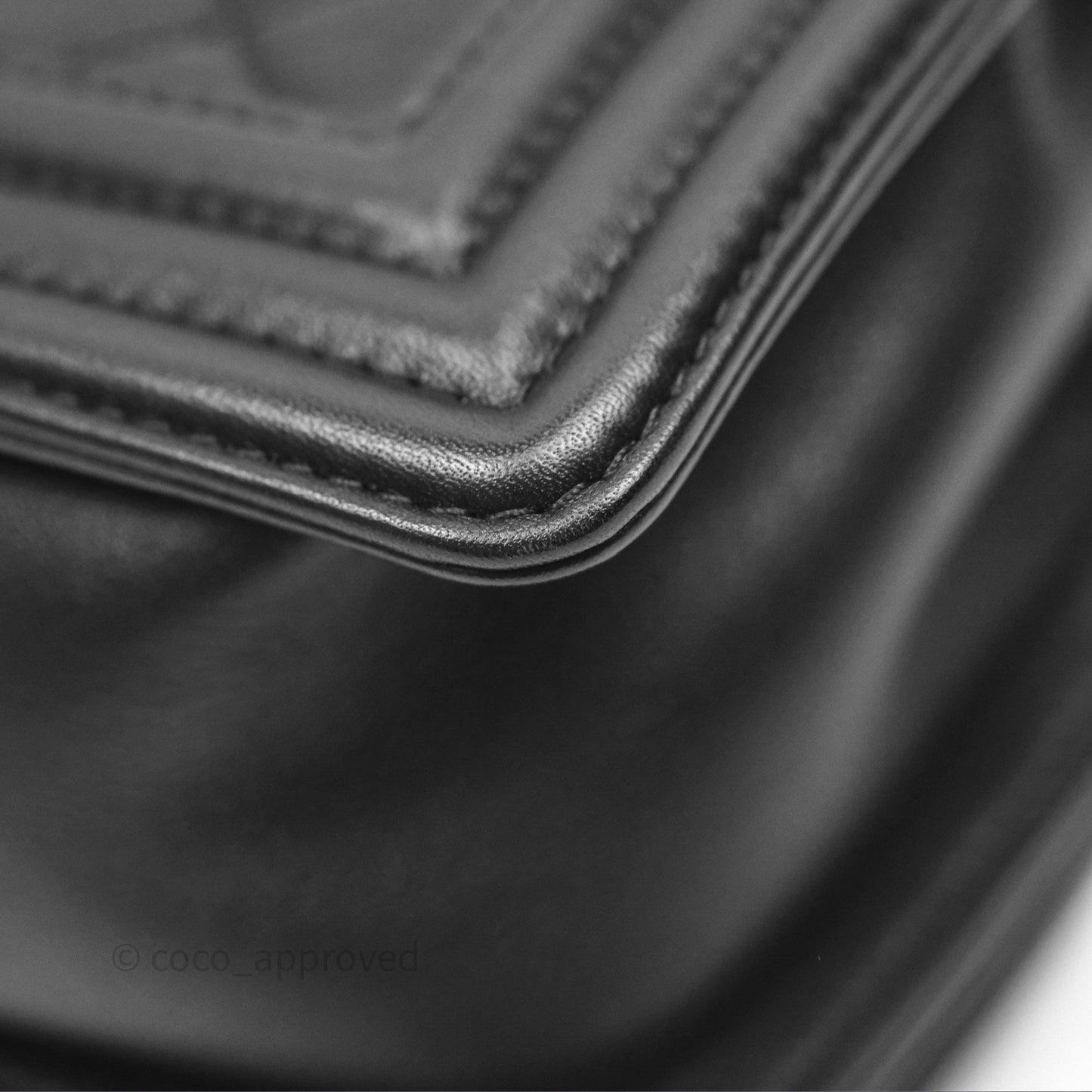 Chanel Small Boy Black Calfskin Aged Gold Hardware