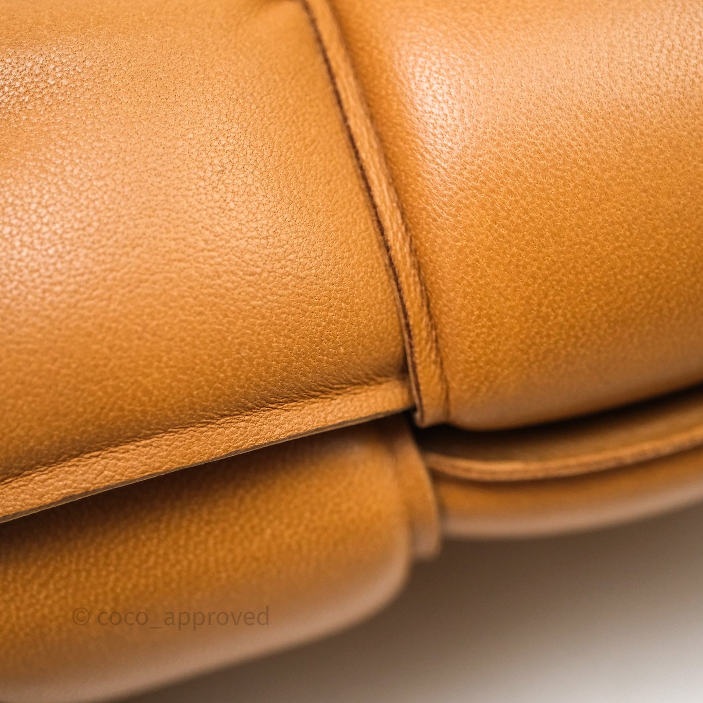 Bottega Veneta Padded Cassette Camel Lambskin