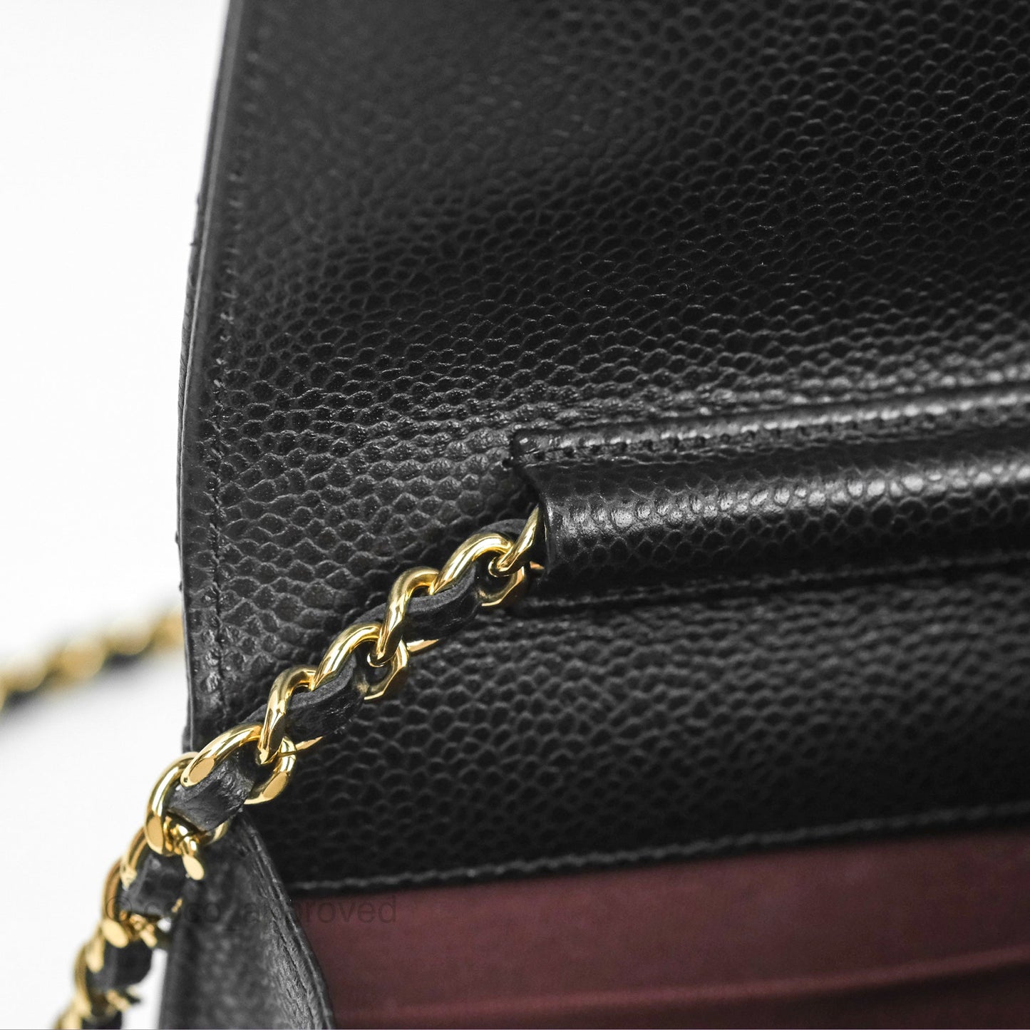 Chanel Quilted Classic Wallet On Chain WOC Black Caviar Gold Hardware