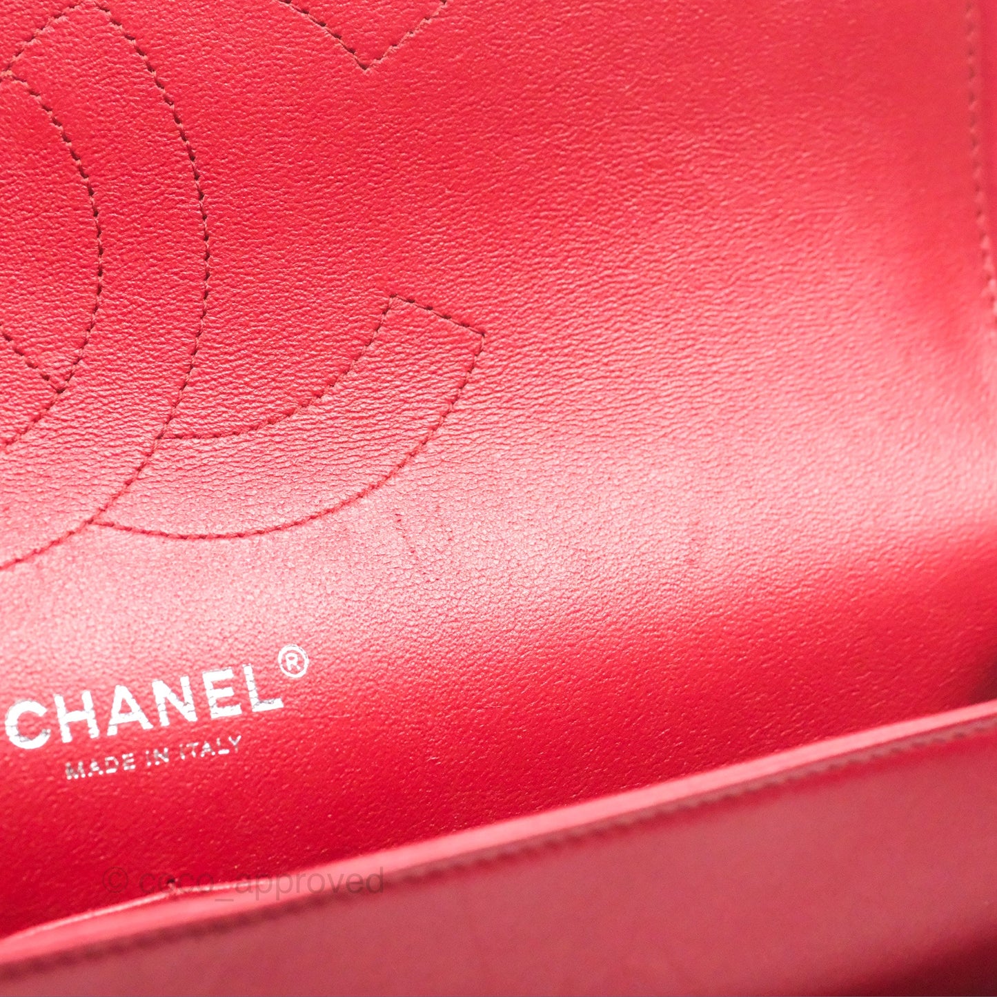 Chanel Jumbo Double Flap Red Lambskin Silver Hardware