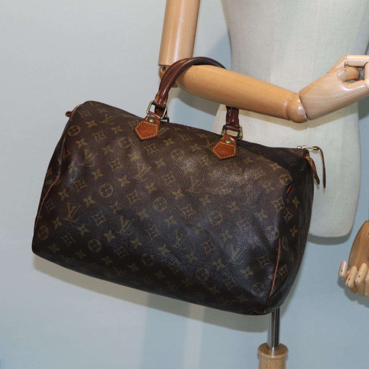 LOUIS VUITTON Monogram Speedy 35 Hand Bag M41524 LV 83321