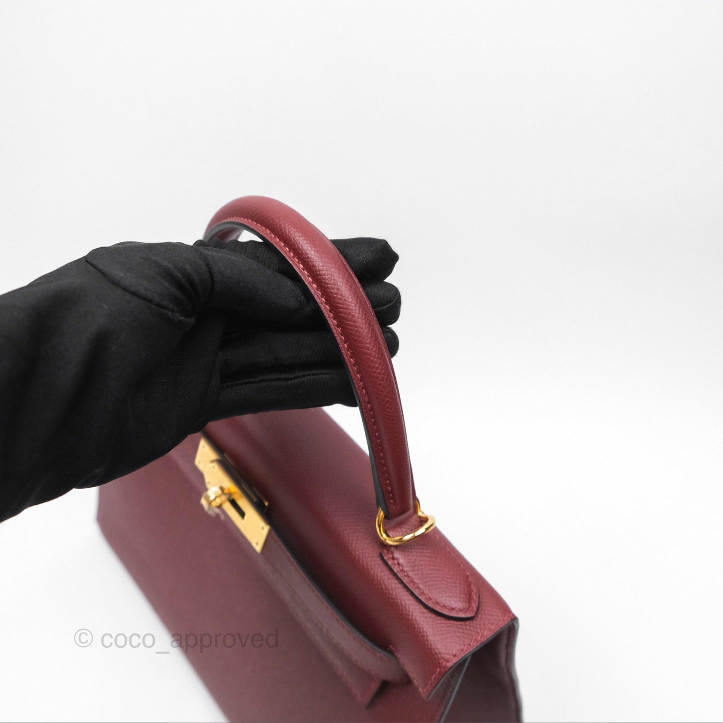 Hermès Kelly 28 Sellier Rouge Epsom Gold Hardware