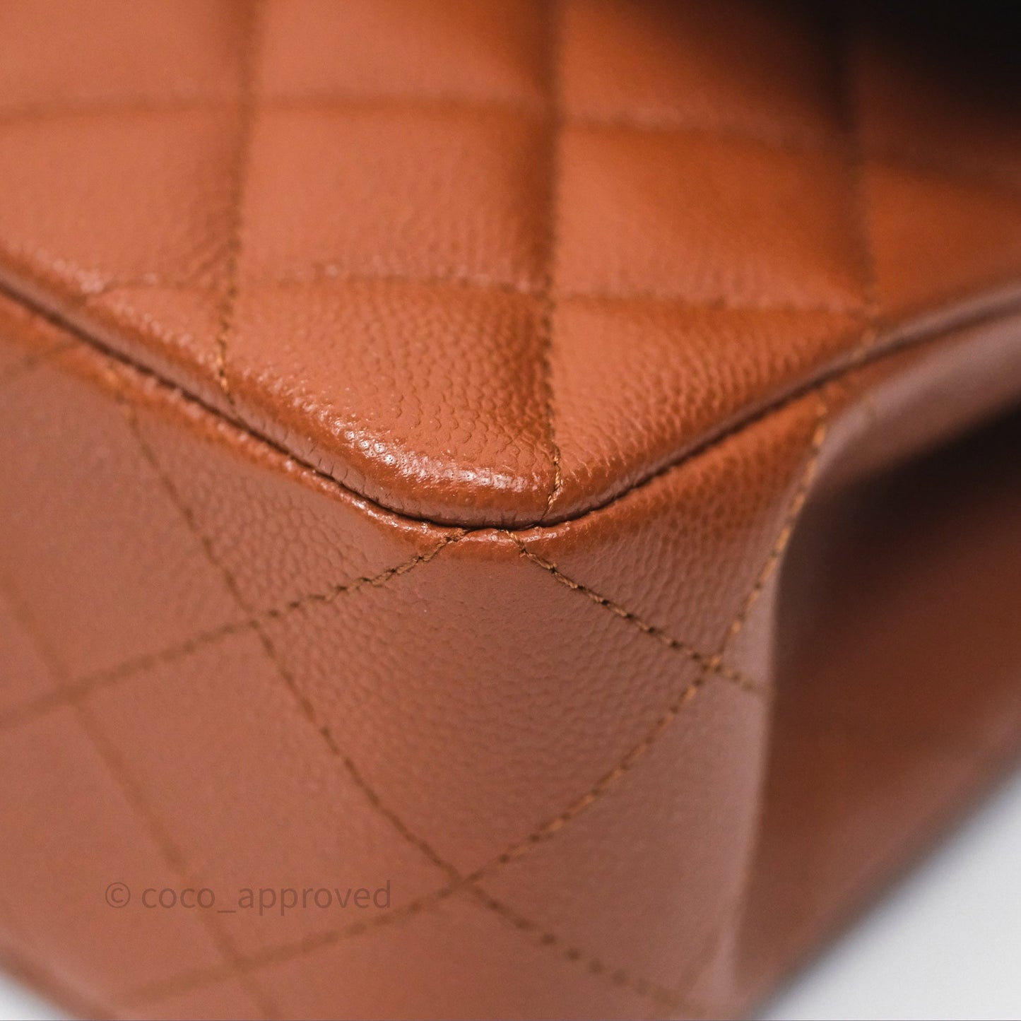 Chanel Small S/M Classic Flap Quilted Brown Caviar Gold Hardware