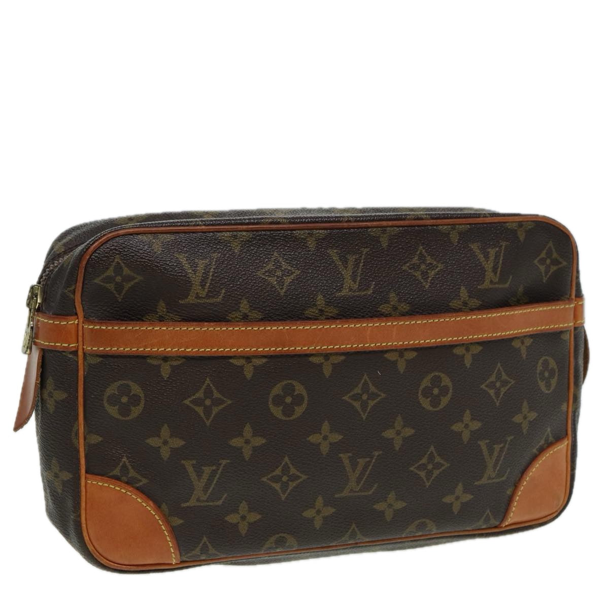 LOUIS VUITTON Monogram Compiegne 28 Clutch Bag M51845 LV 83378