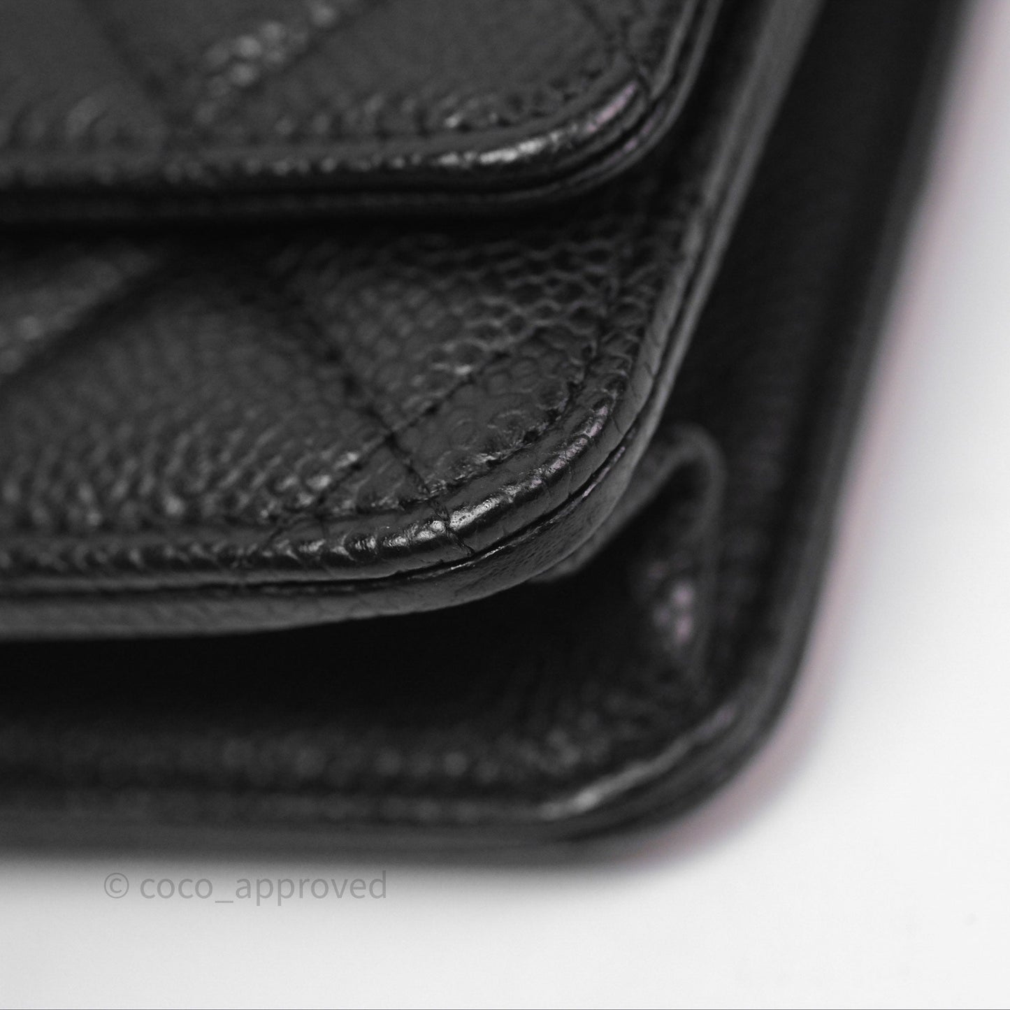 Chanel Quilted WOC Black Caviar Gold Hardware