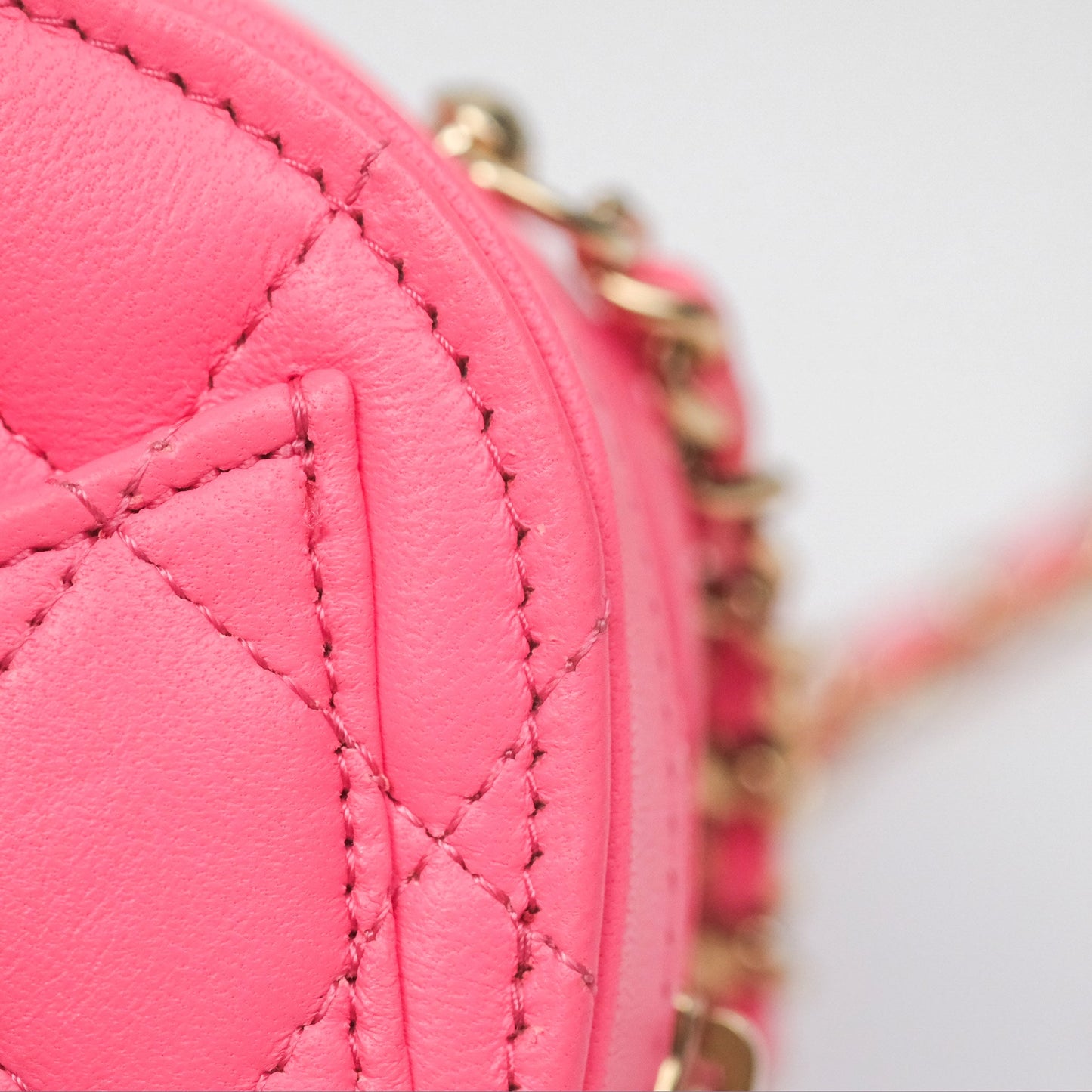 Chanel Small Heart Bag Pink Lambskin Gold Hardware 22S