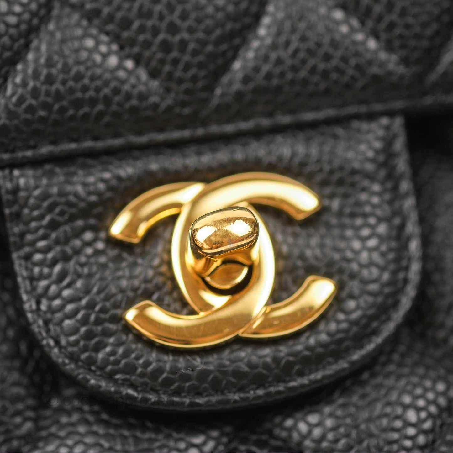 Chanel Classic Small S/M Flap Black Caviar Gold Hardware