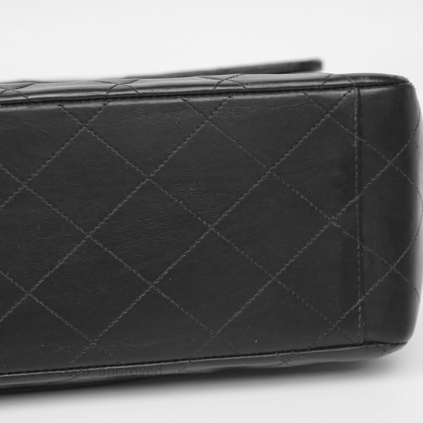 Chanel Vintage XL Jumbo Single Flap Black Lambskin 24K Gold Hardware