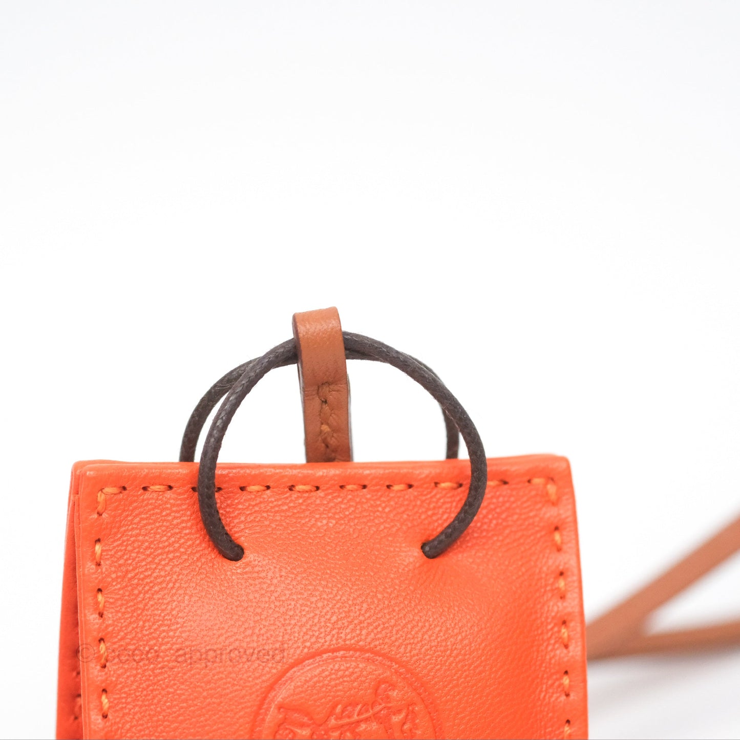 Hermès Orange Shopping Bag Charm