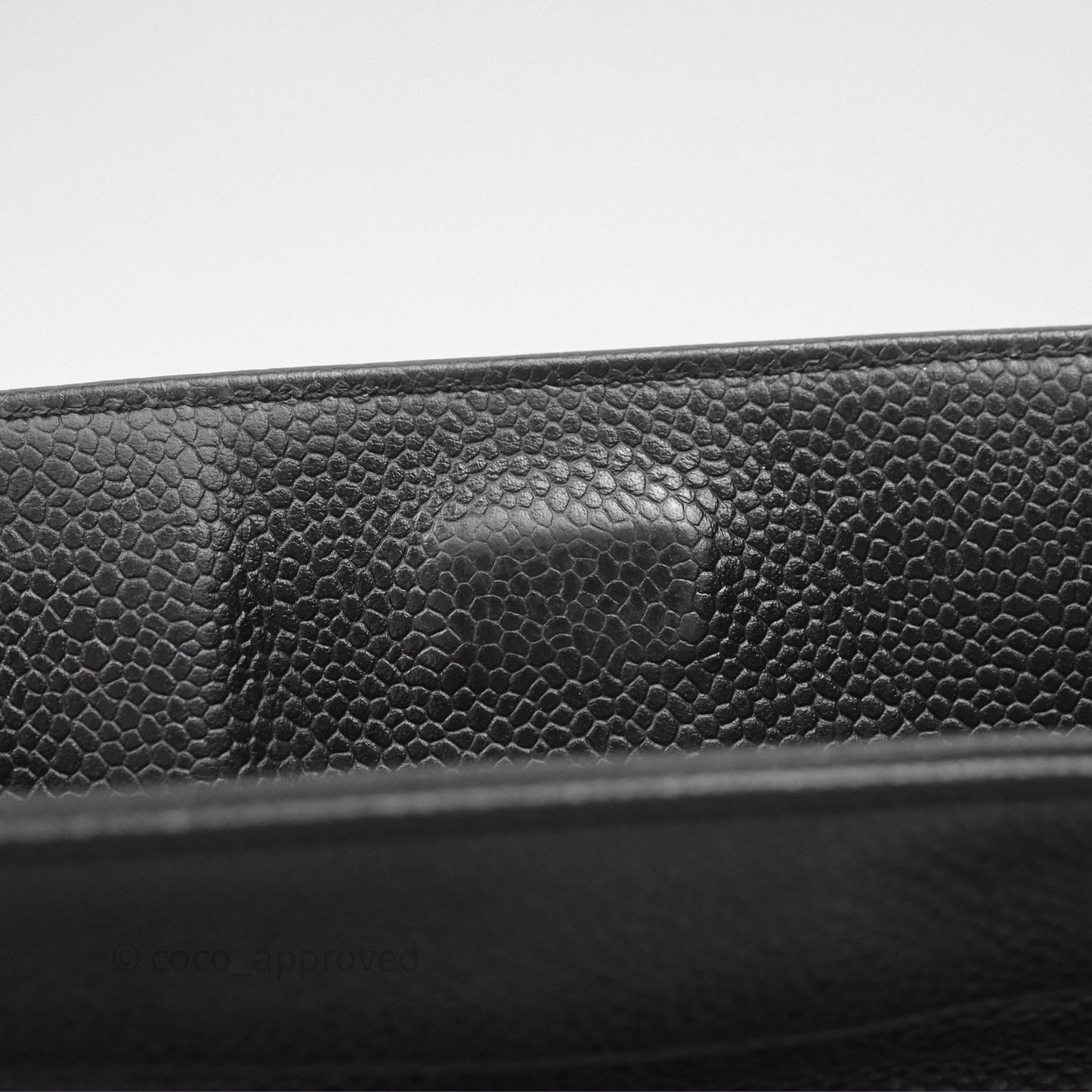 Chanel Vintage CC Tote Bag Black Caviar
