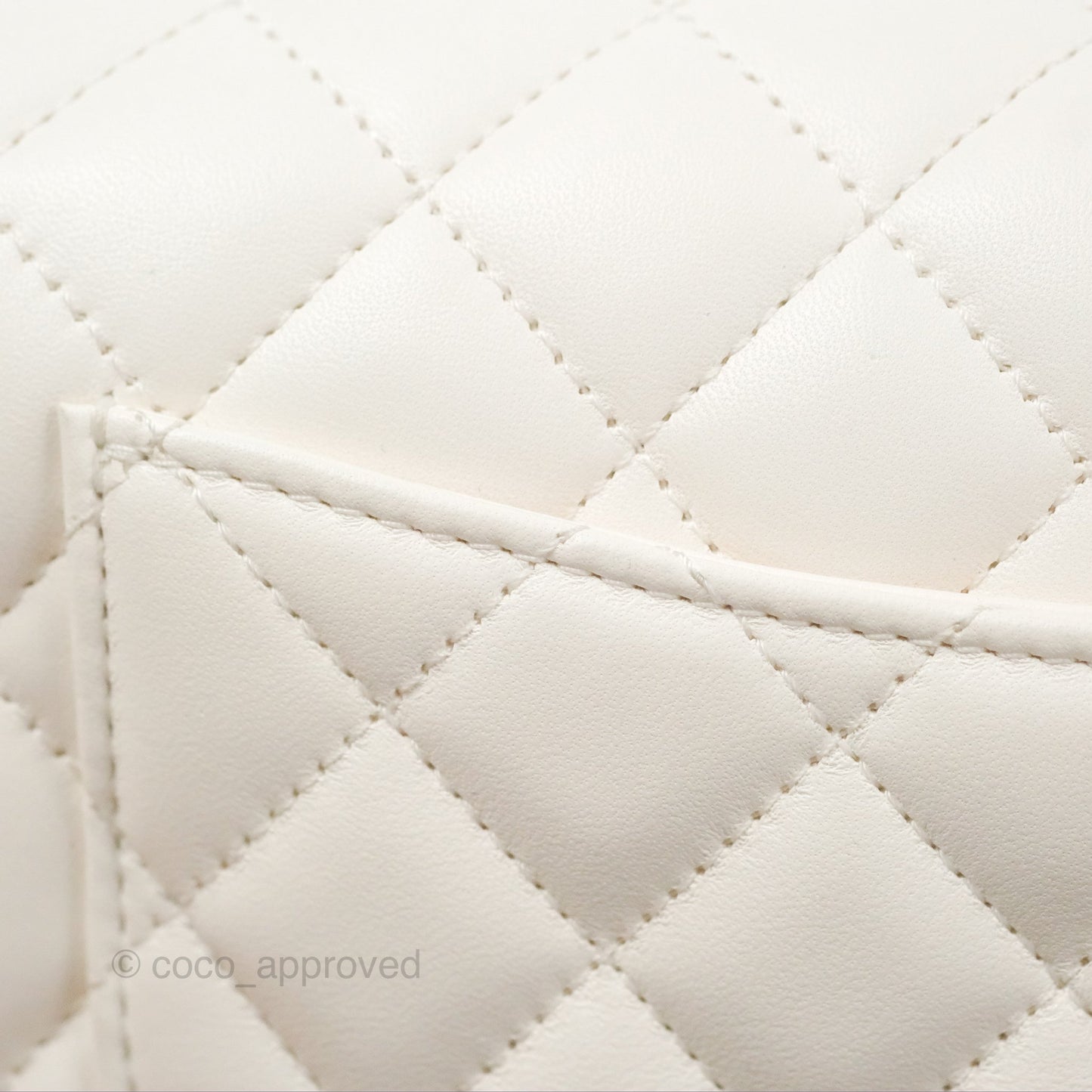 Chanel Mini Flap Bag with Coco Heart Chain White Lambskin Aged Gold Hardware
