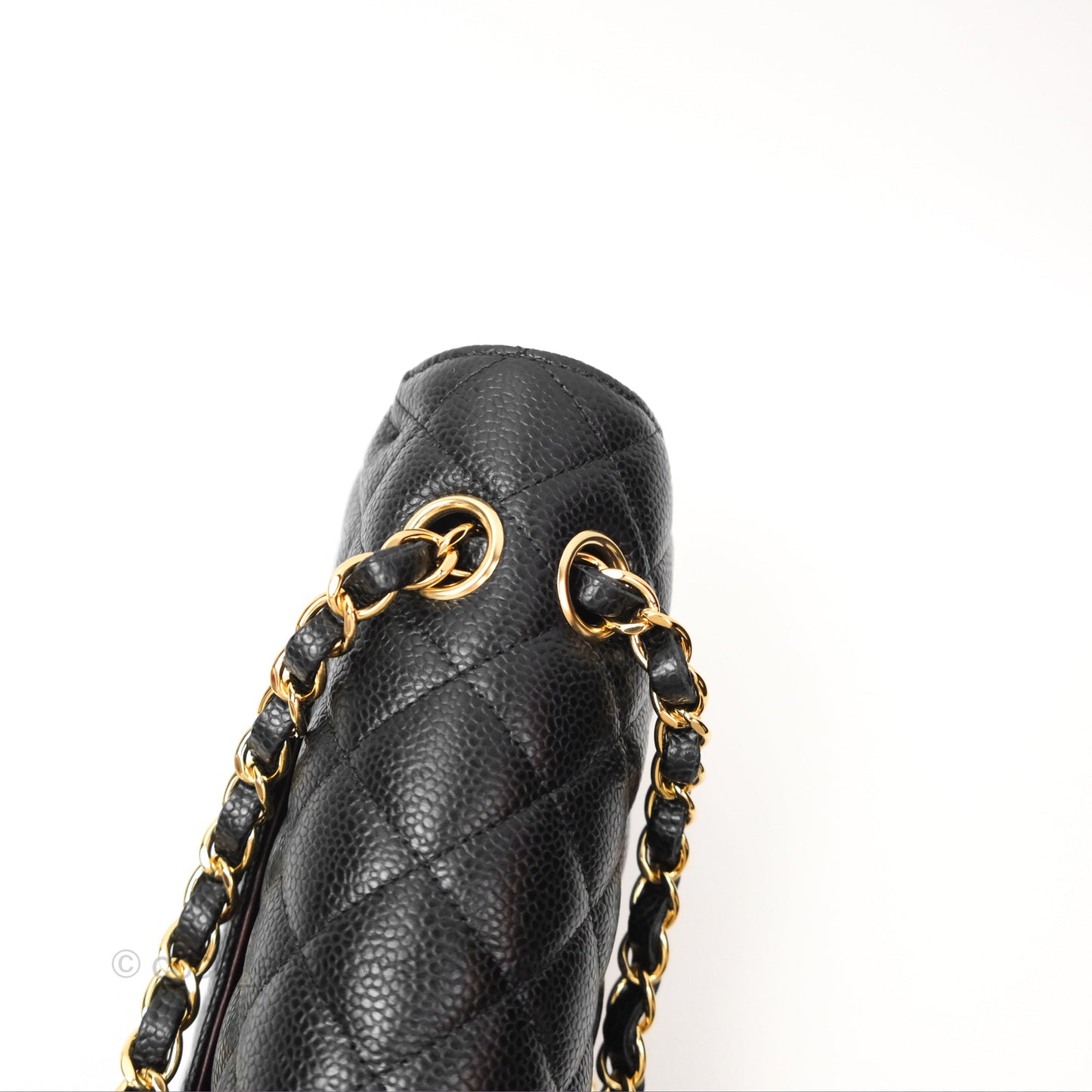 Chanel Classic M/L Medium Flap Quilted Black Caviar Gold Hardware