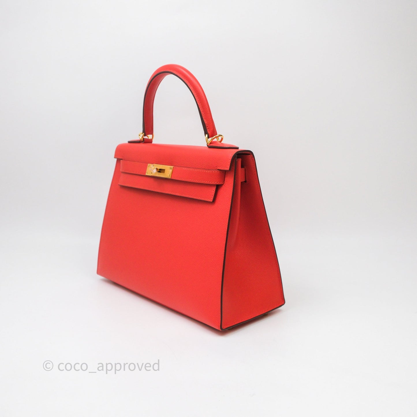 Hermès Kelly 28 Sellier Capucine 9T Epsom Gold Hardware