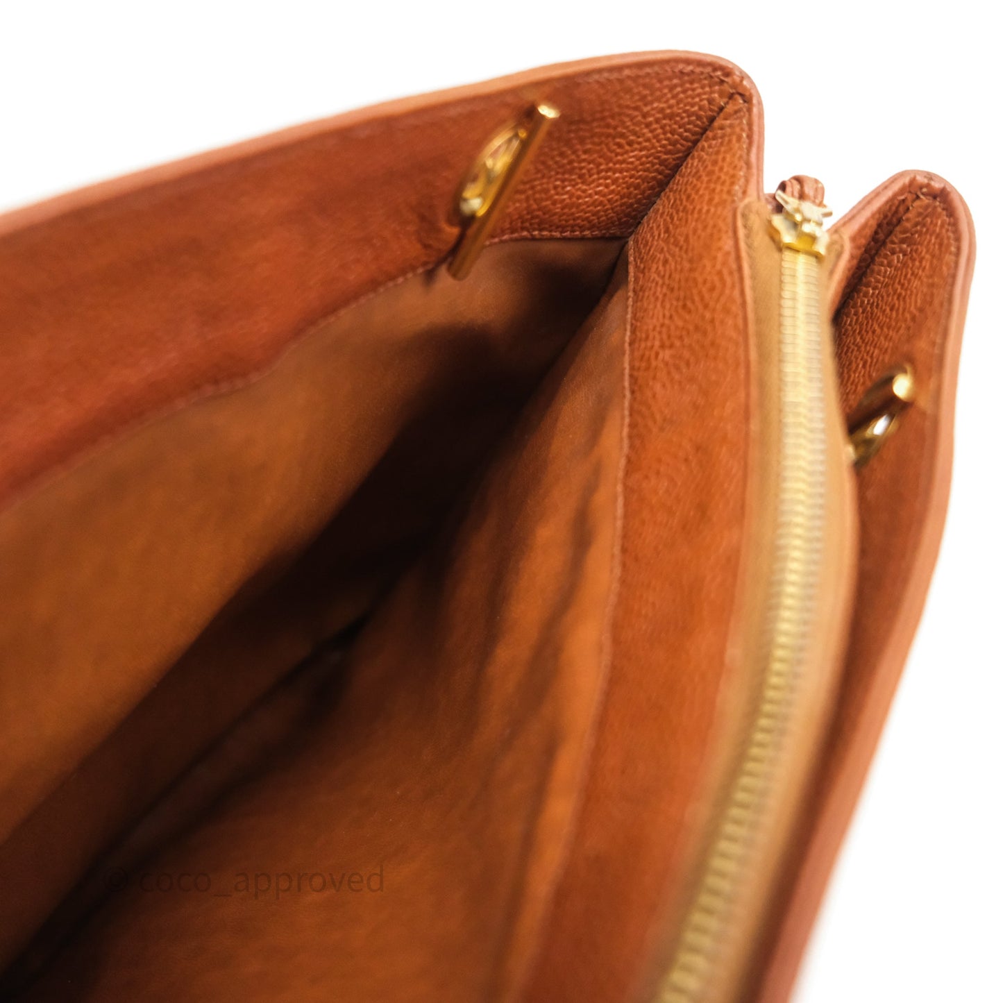 Chanel Vintage Tote Caramel Caviar 24K Gold Hardware